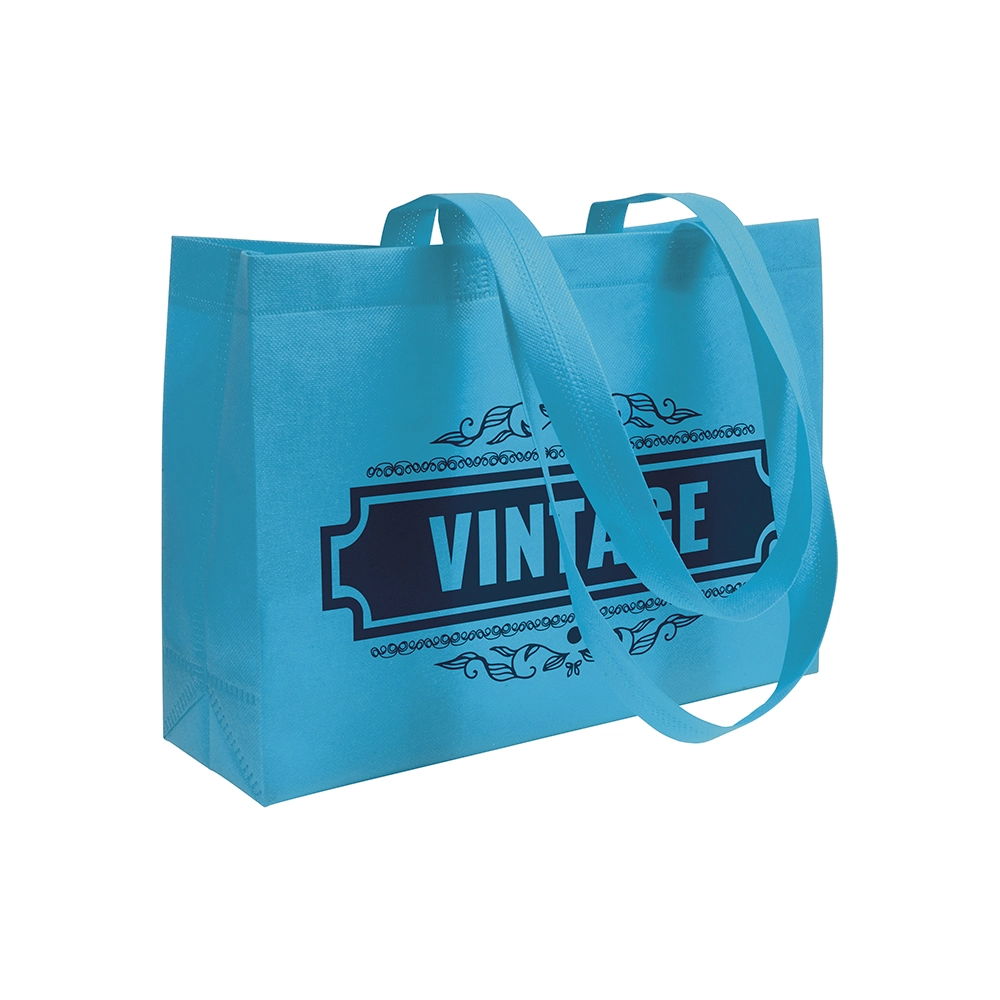 Immagine Shopper con soffietto alla base in TNT 70 g/m2 termosaldato, manici lunghi