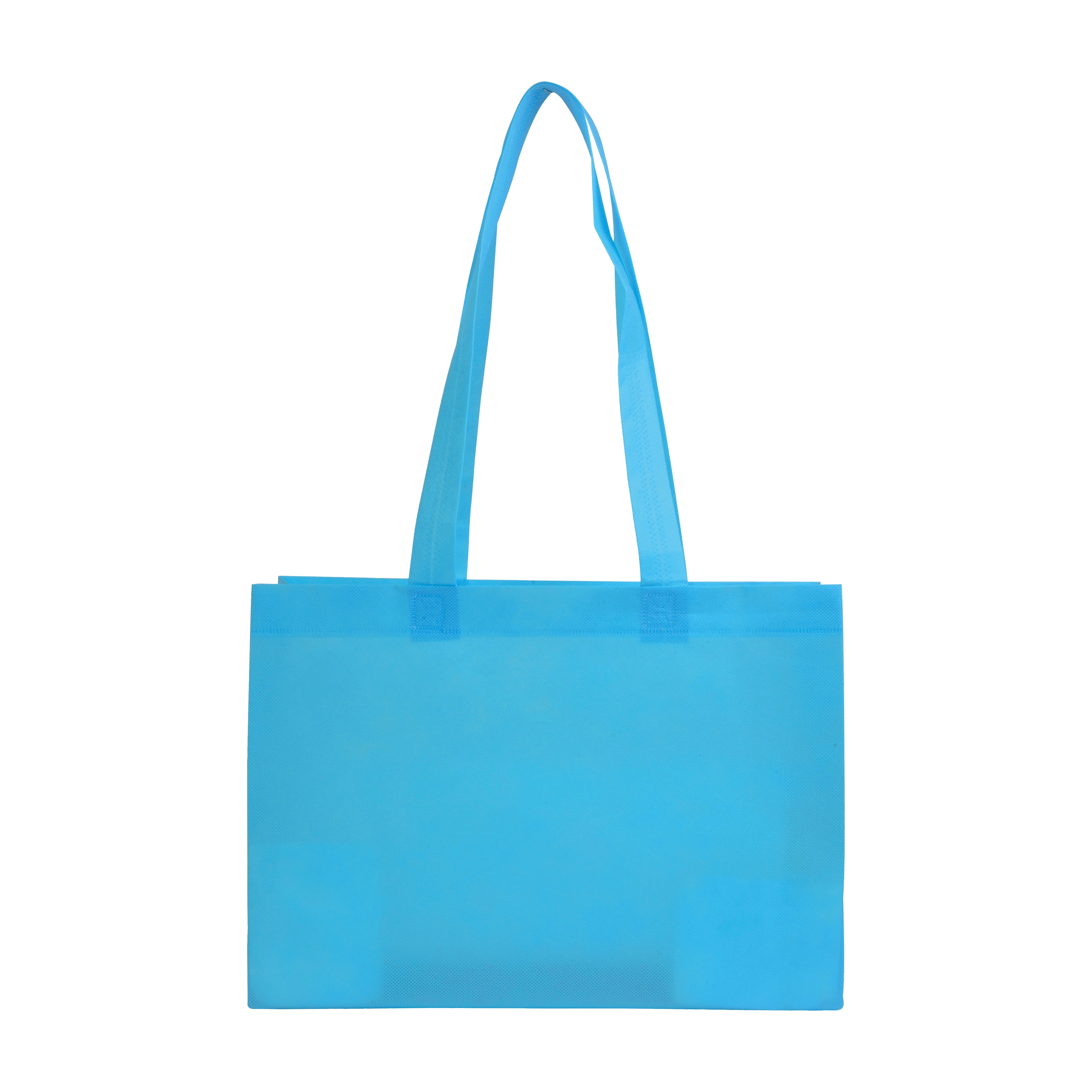 Immagine Shopper con soffietto alla base in TNT 70 g/m2 termosaldato, manici lunghi