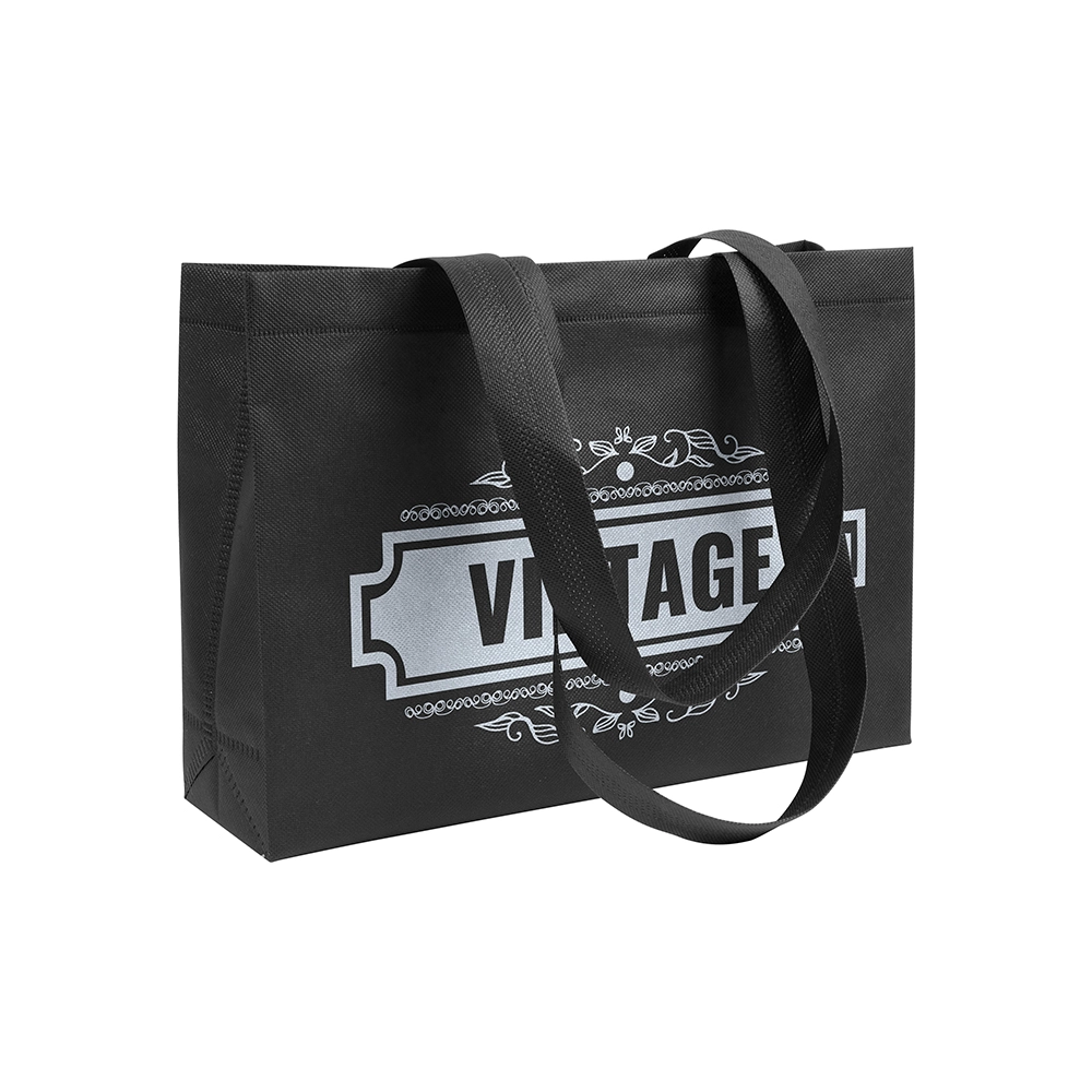 Immagine Shopper con soffietto alla base in TNT 70 g/m2 termosaldato, manici lunghi