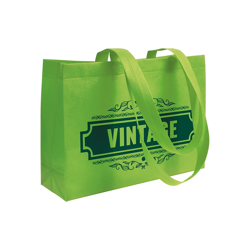 Immagine Shopper con soffietto alla base in TNT 70 g/m2 termosaldato, manici lunghi