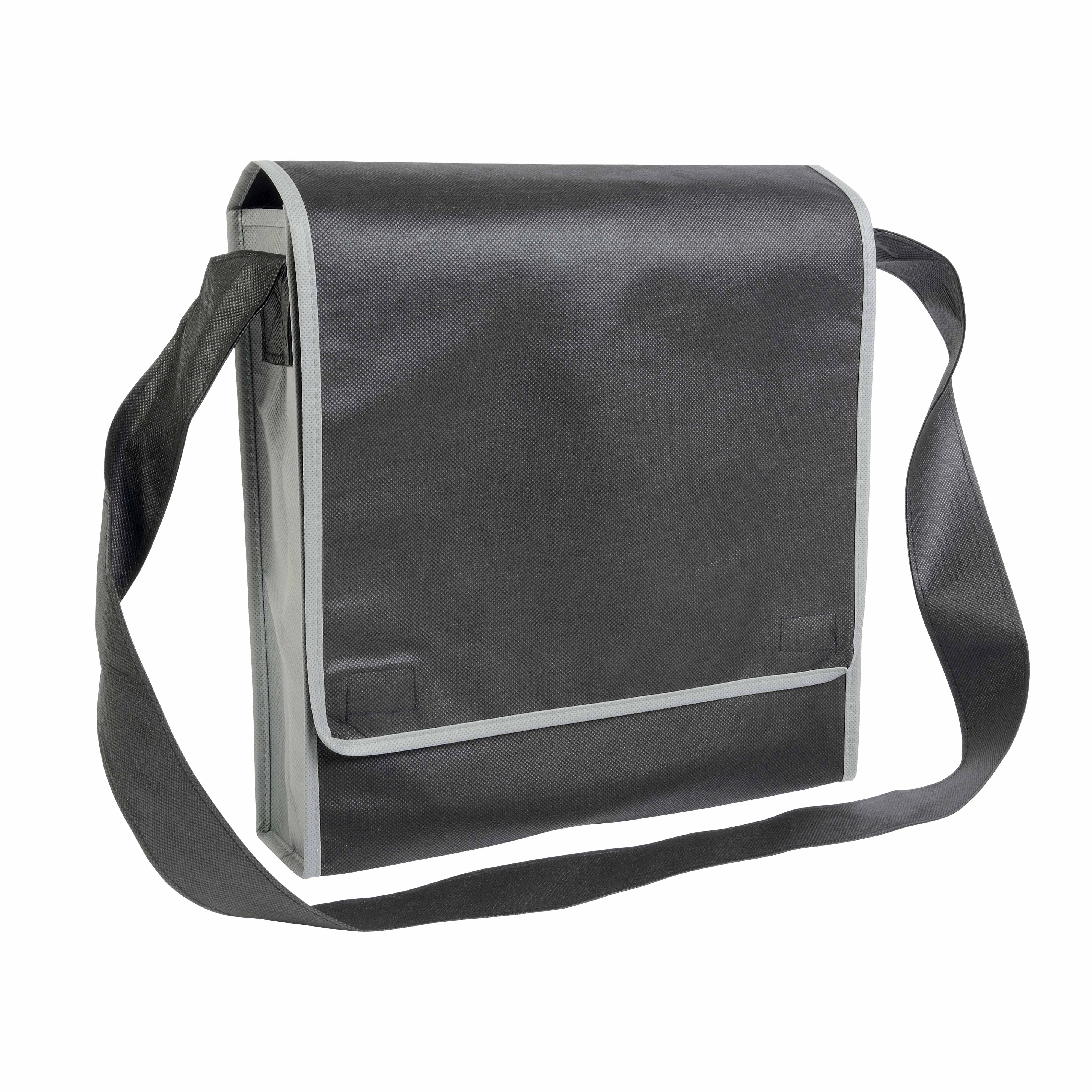 Immagine Borsa postino in TNT 80 g/m2 con chiusura in velcro e tracolla