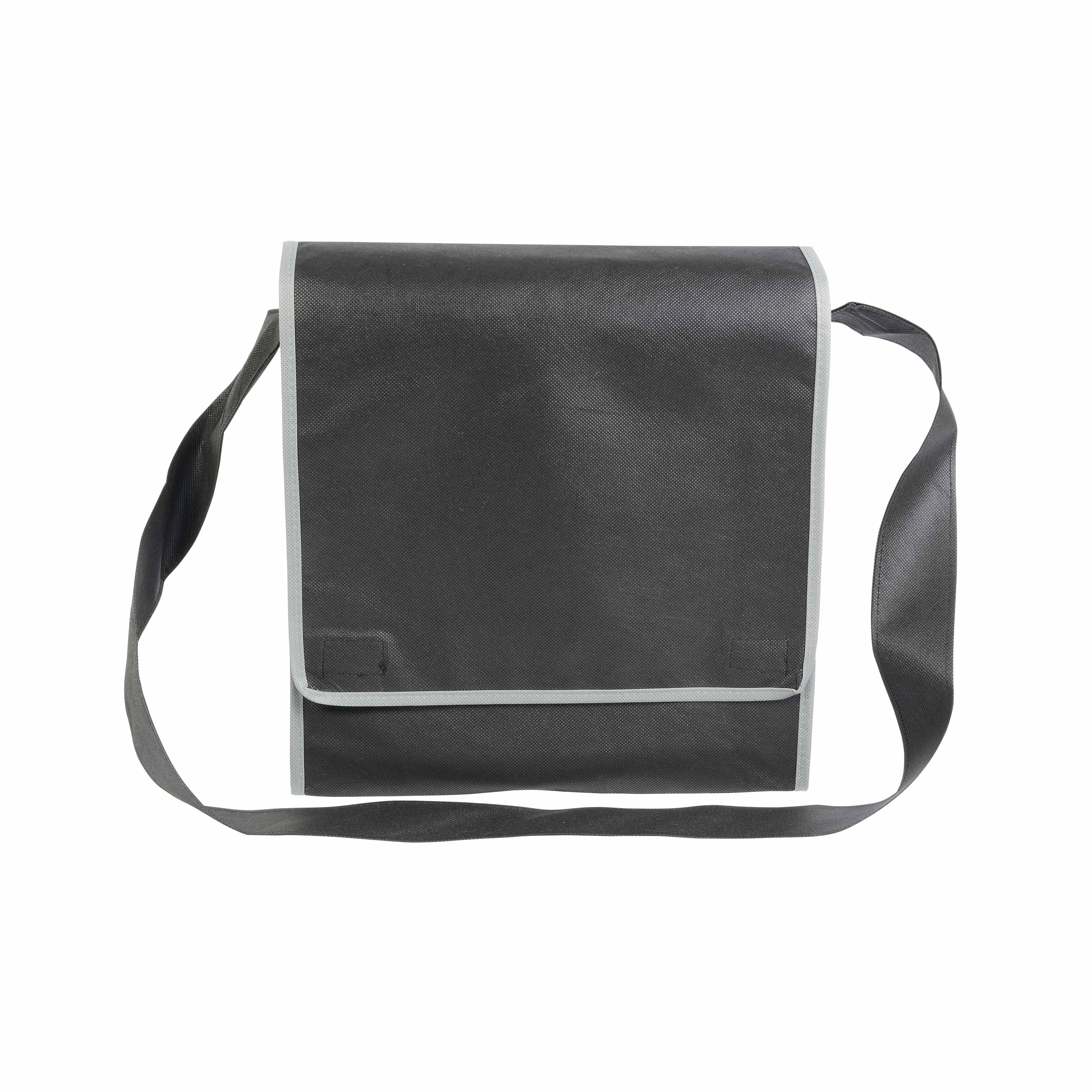 Immagine Borsa postino in TNT 80 g/m2 con chiusura in velcro e tracolla