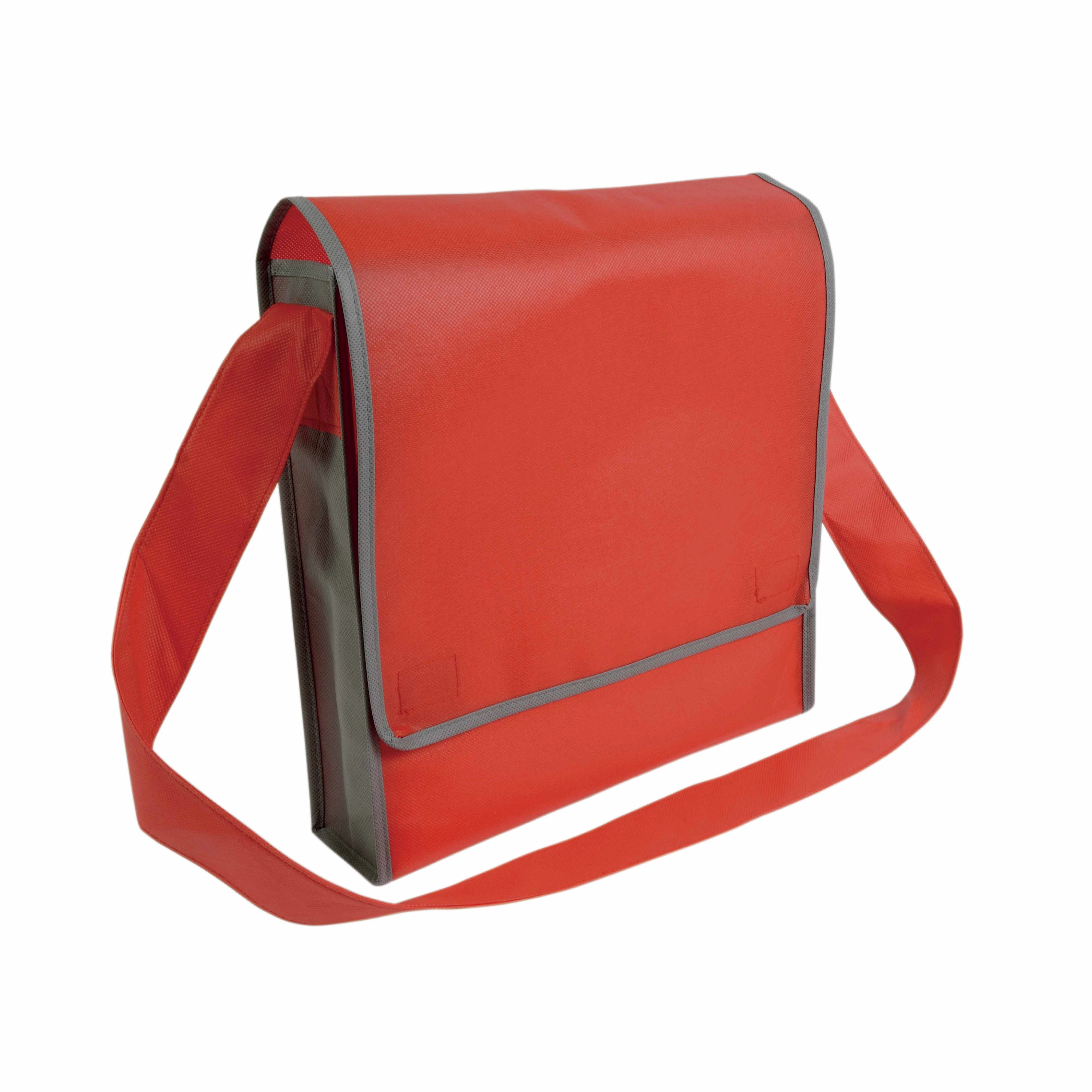 Immagine Borsa postino in TNT 80 g/m2 con chiusura in velcro e tracolla