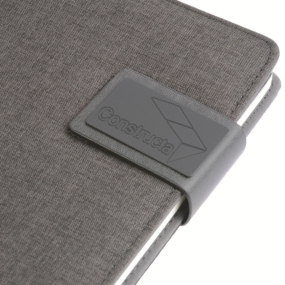 Immagine Tech organizer in tessuto mélange con quaderno a righe (A5)