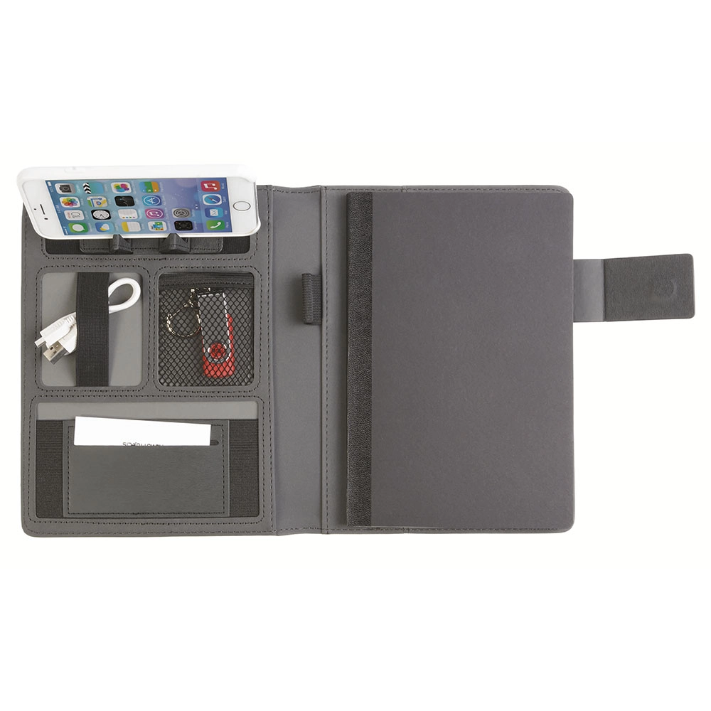 Immagine Tech organizer in tessuto mélange con quaderno a righe (A5)