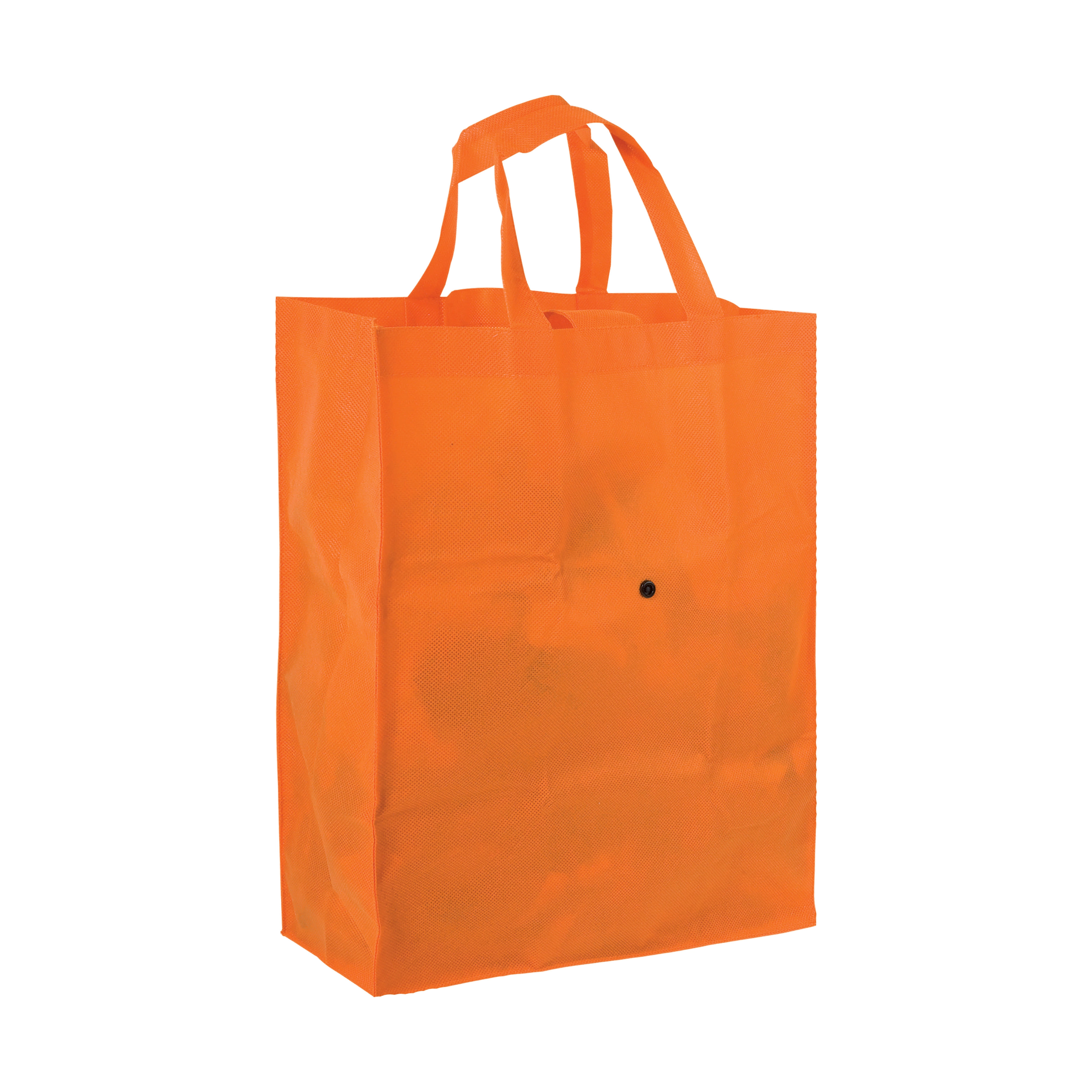 Immagine Shopper ripiegabile con soffietto in TNT 80 g/m2, manici corti