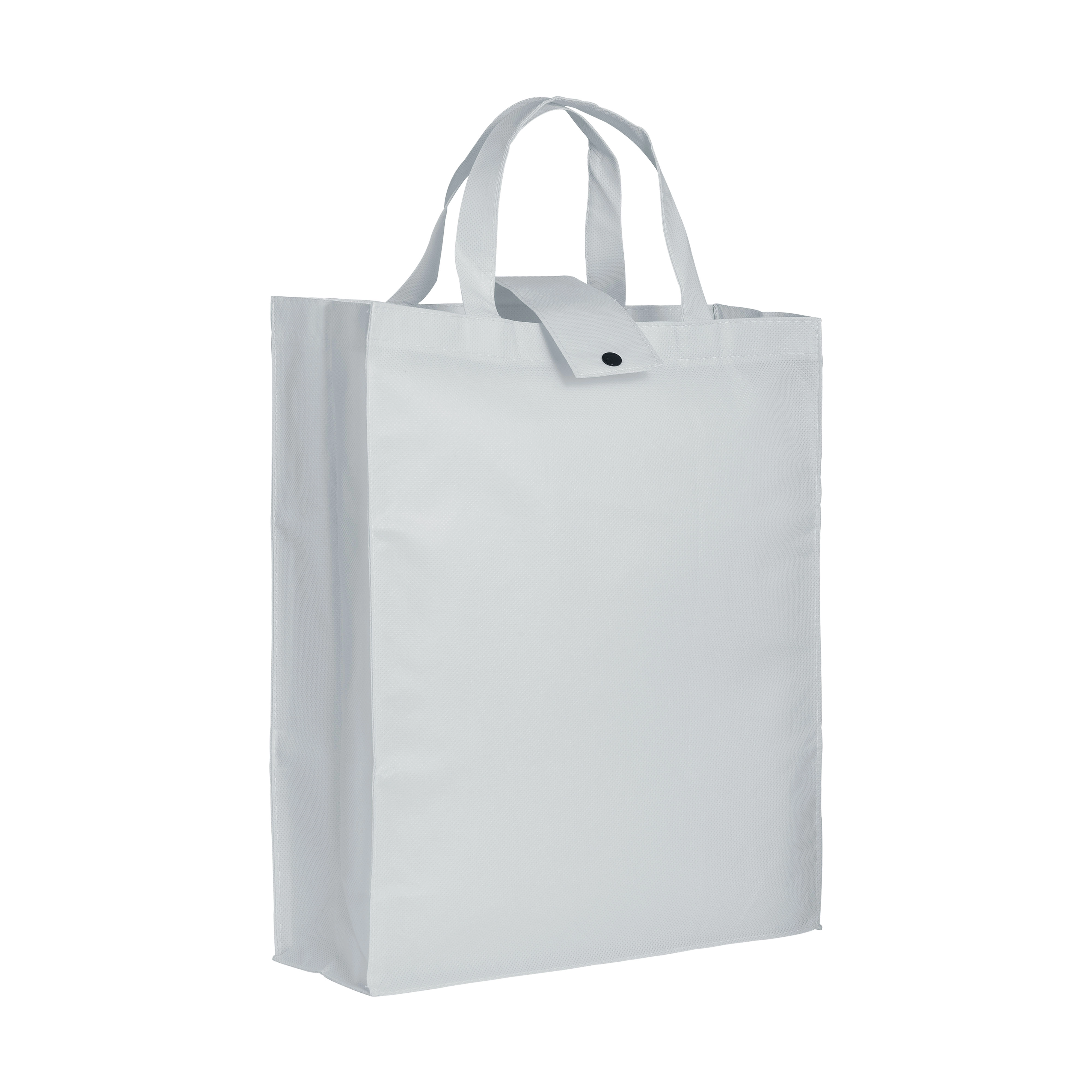 Immagine Shopper ripiegabile con soffietto in TNT 80 g/m2, manici corti