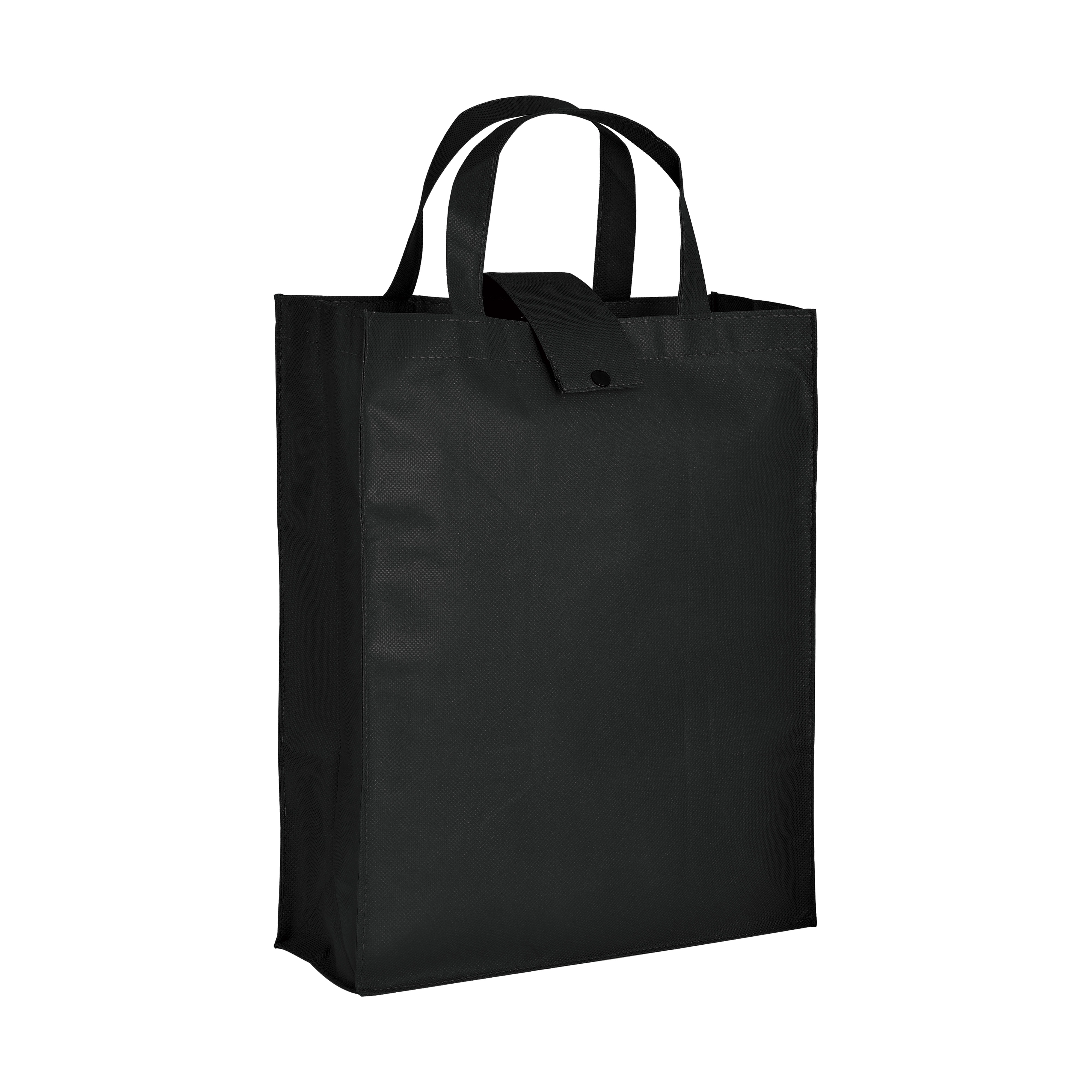 Immagine Shopper ripiegabile con soffietto in TNT 80 g/m2, manici corti