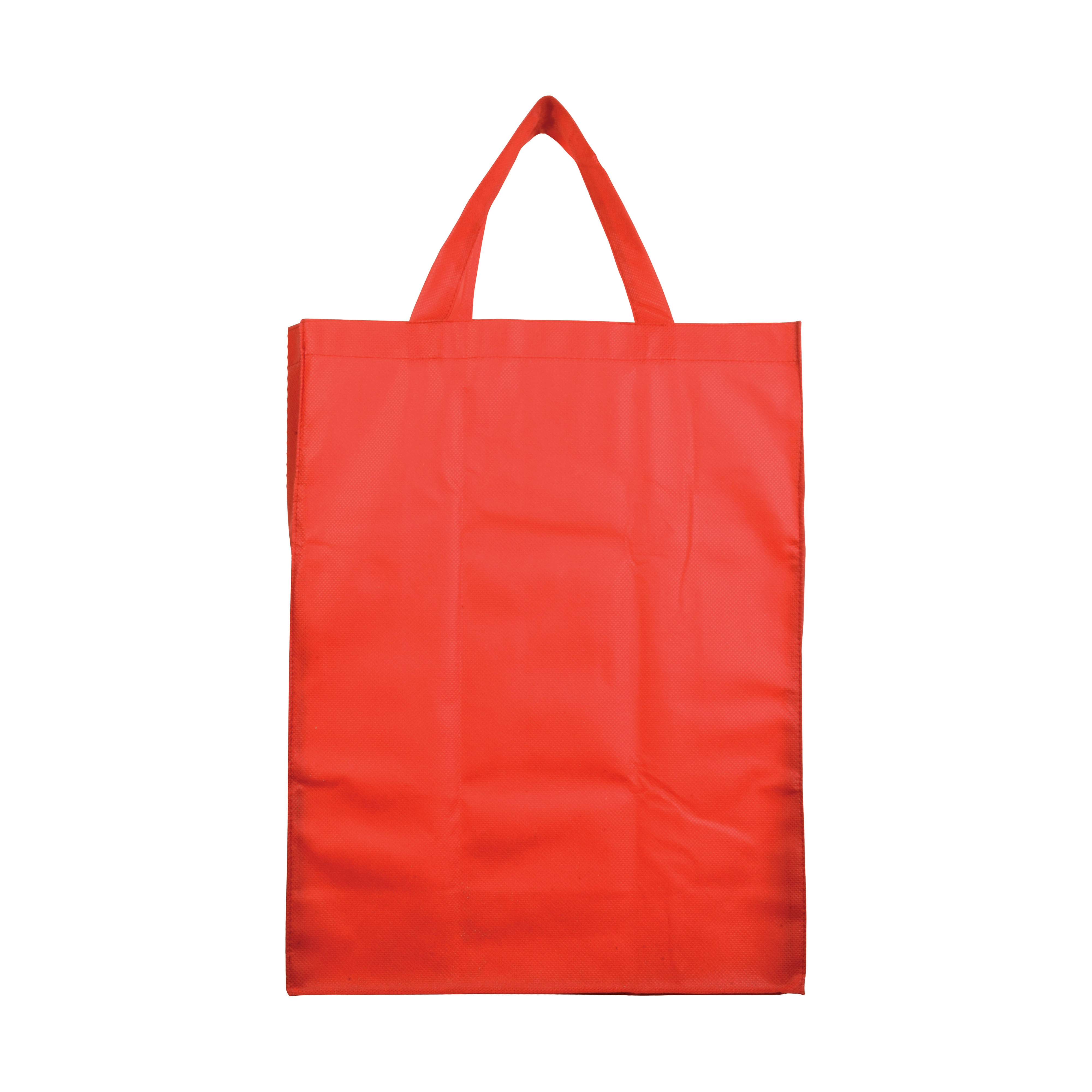 Immagine Shopper ripiegabile con soffietto in TNT 80 g/m2, manici corti