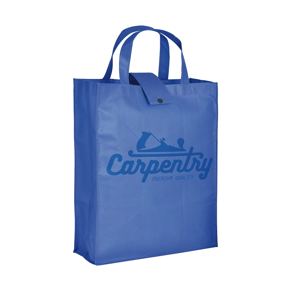 Immagine Shopper ripiegabile con soffietto in TNT 80 g/m2, manici corti