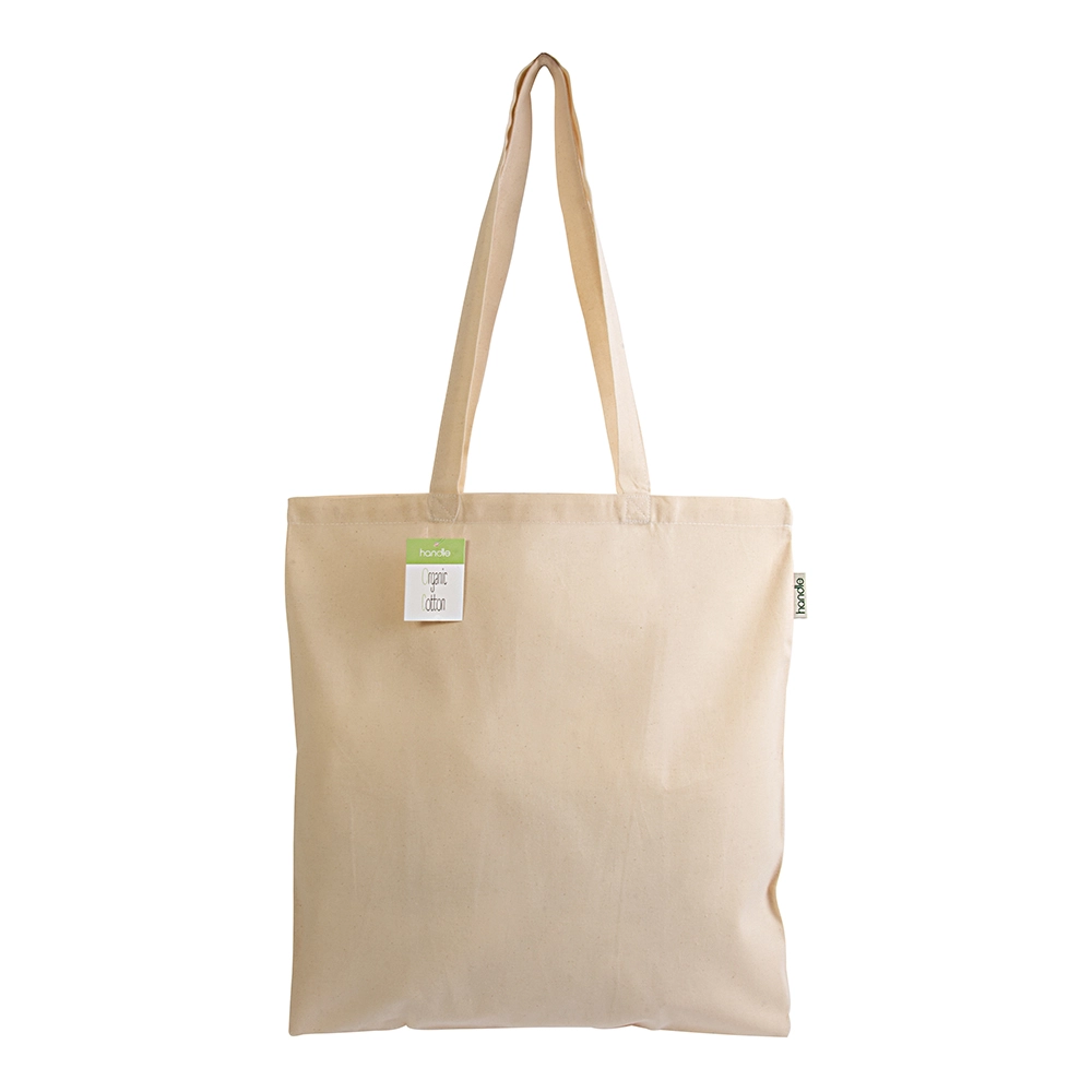 Immagine Shopper in cotone biologico 140 g/m2, manici lunghi