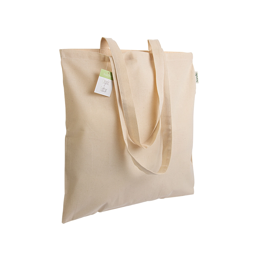 Immagine Shopper in cotone biologico 140 g/m2, manici lunghi