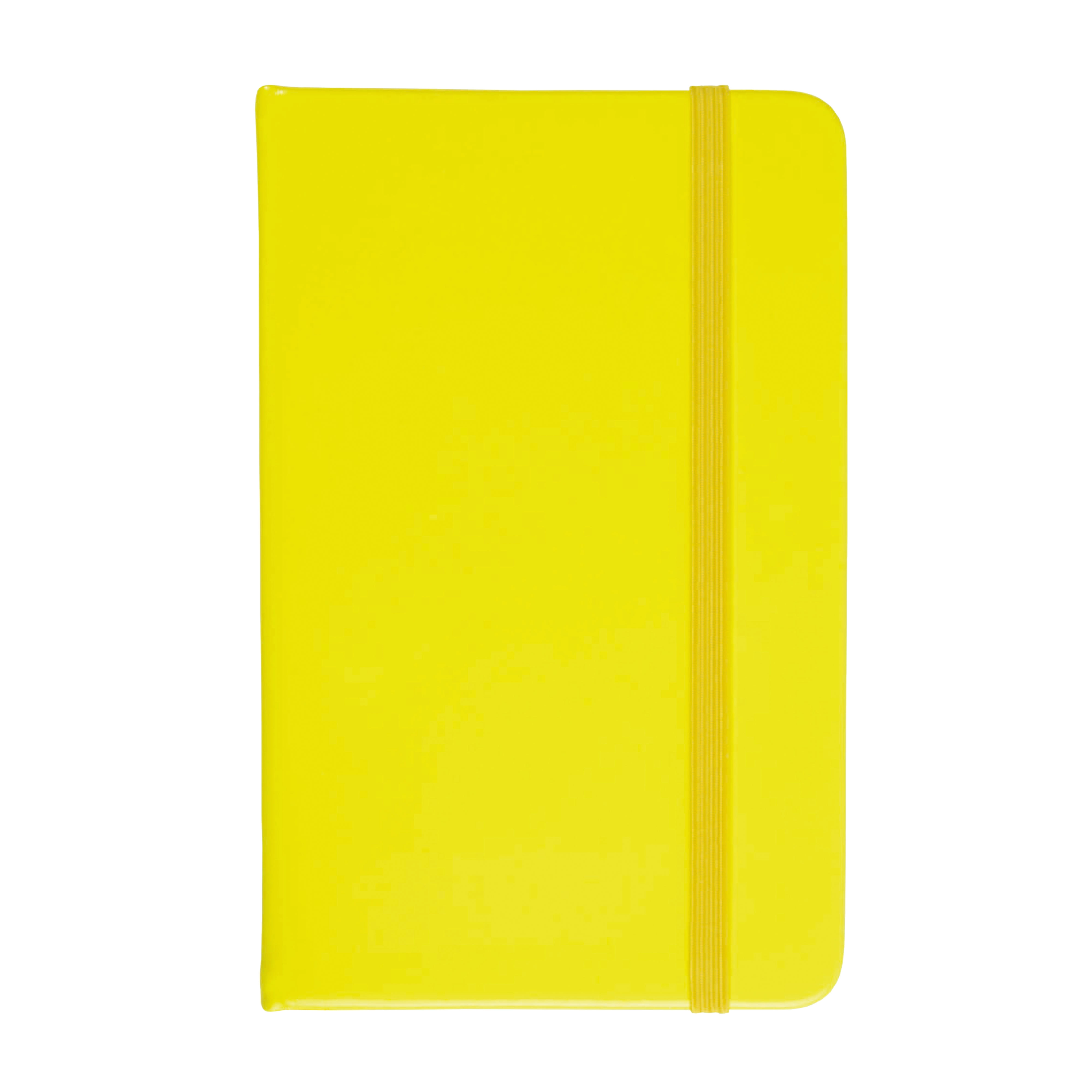 Immagine Quaderno in PU in colore fluo con elastico colorato, fogli a righe (80 pag.), segnalibro i