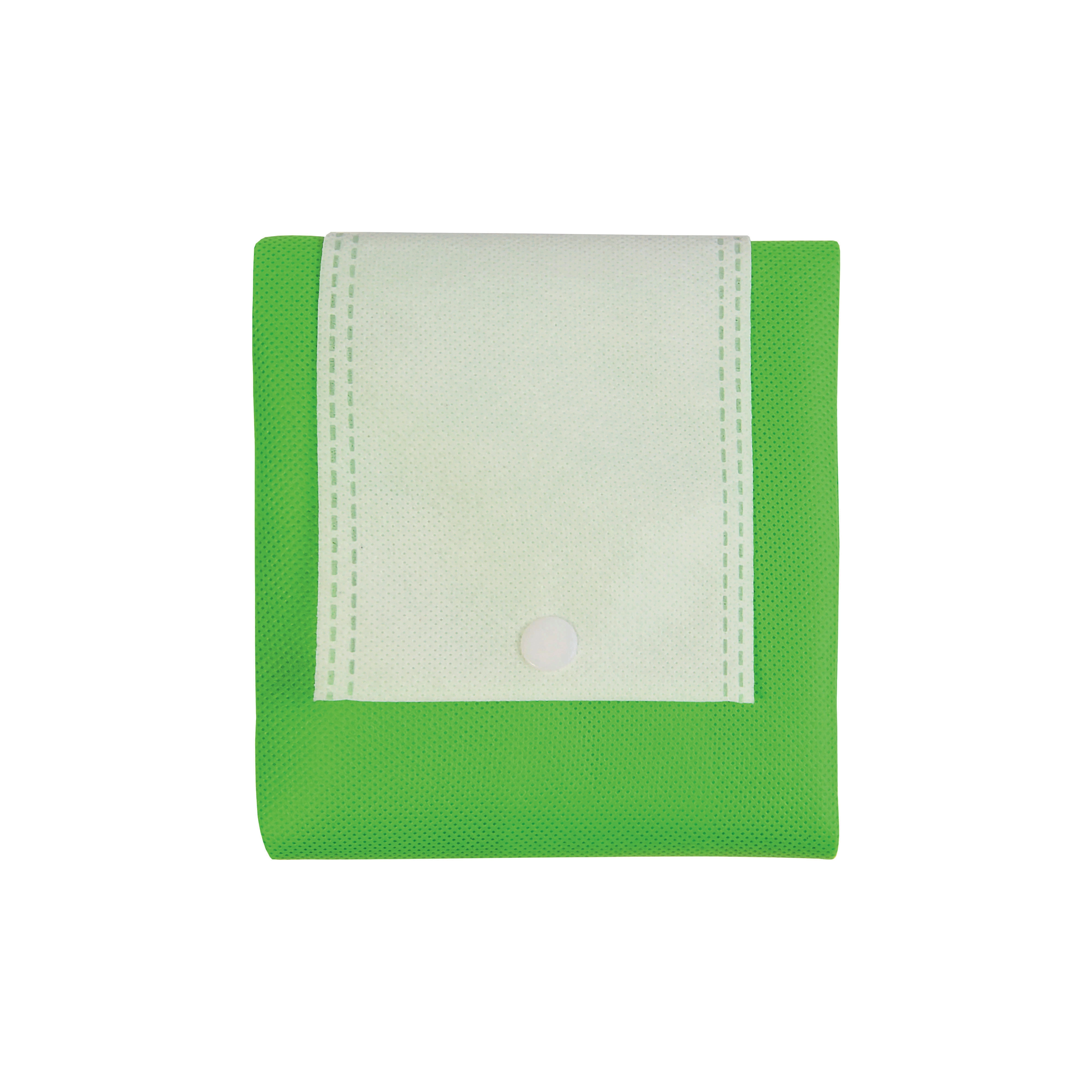 Immagine Shopper ripiegabile in TNT 80 g/m2 termosaldato, manici corti