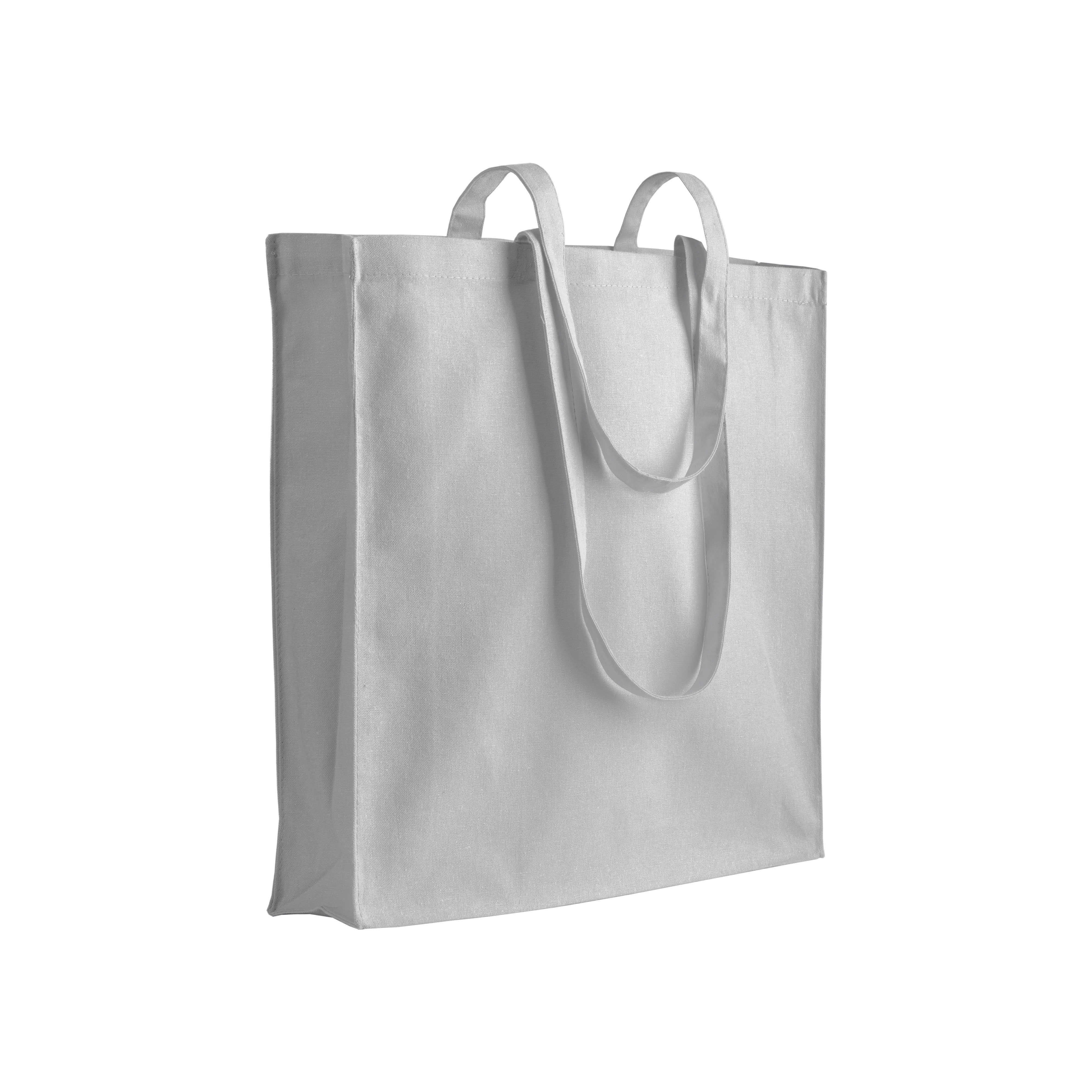 Immagine Shopper in cotone 180 g/m2, manici lunghi e soffietto