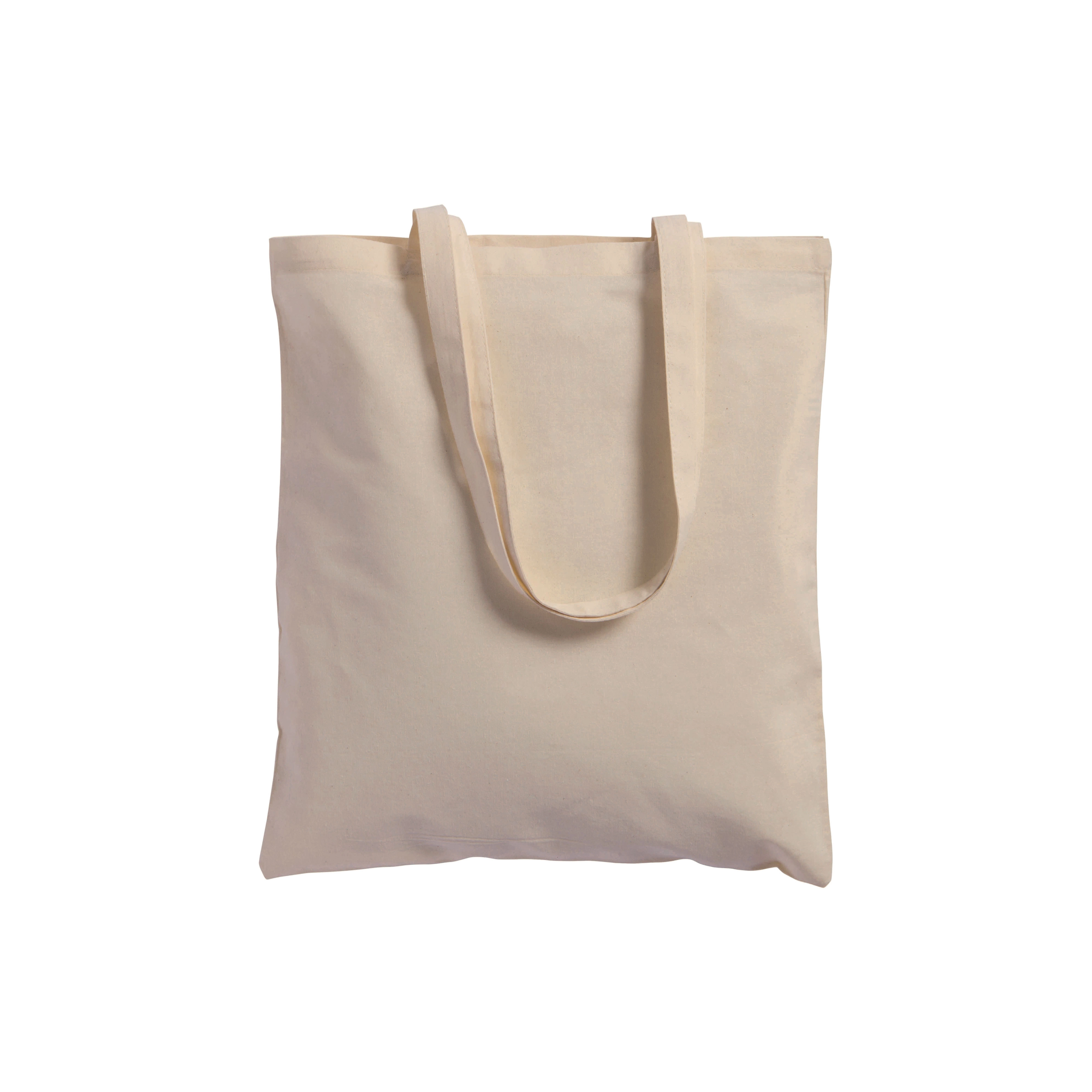 Immagine Shopper in cotone 180 g/m2, manici lunghi e soffietto