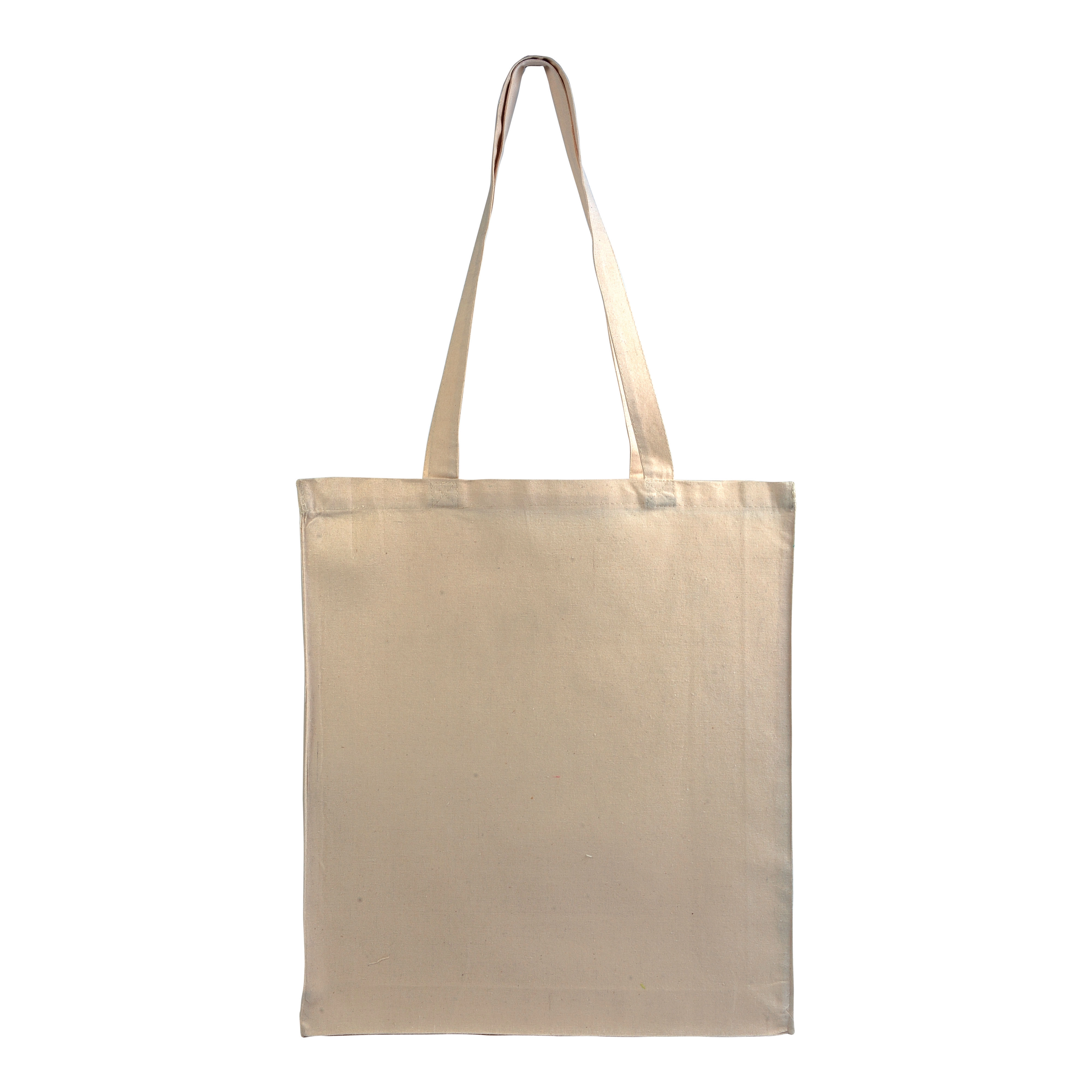 Immagine Shopper in cotone 180 g/m2, manici lunghi e soffietto