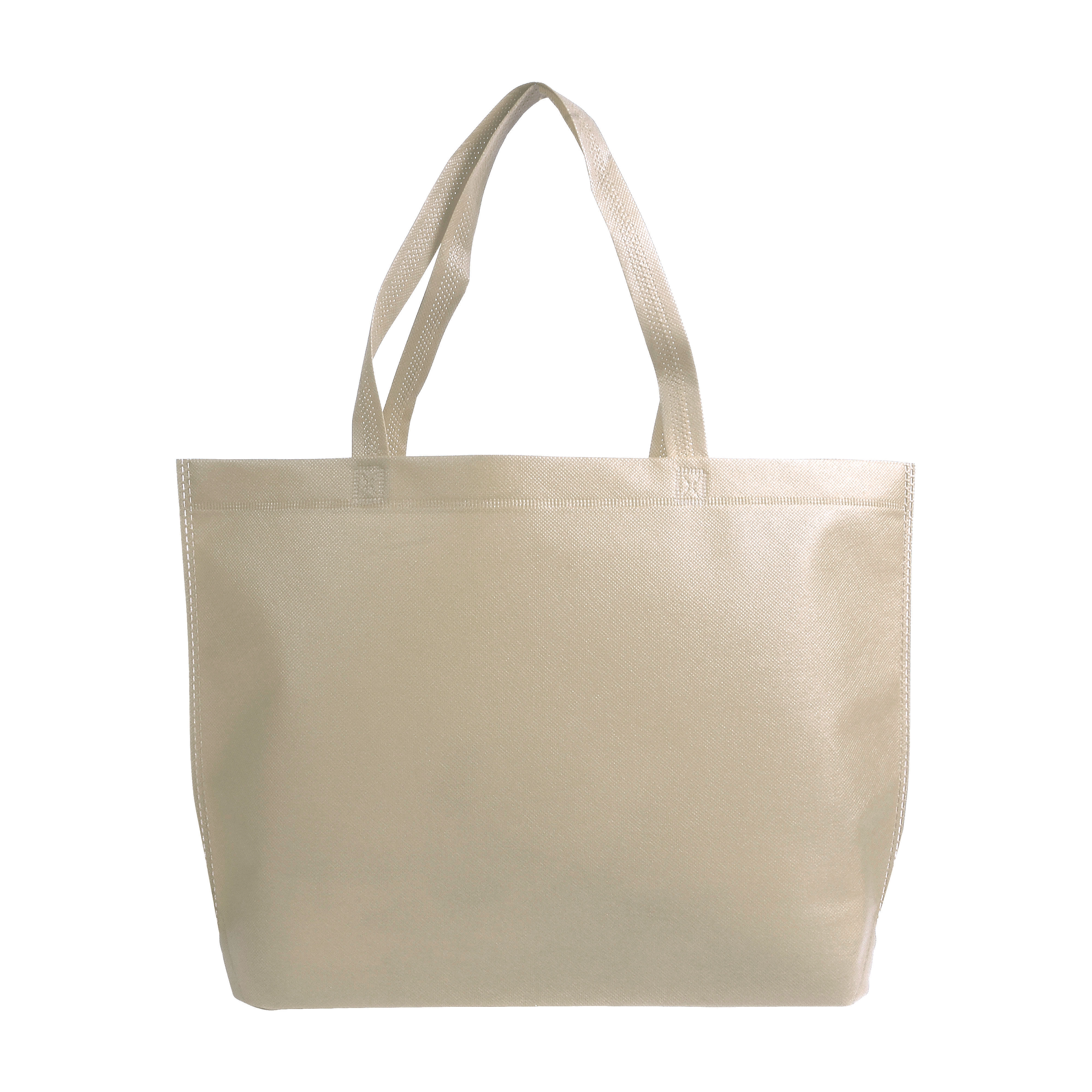 Immagine Shopper con soffietto alla base in TNT termosaldato, manici lunghi