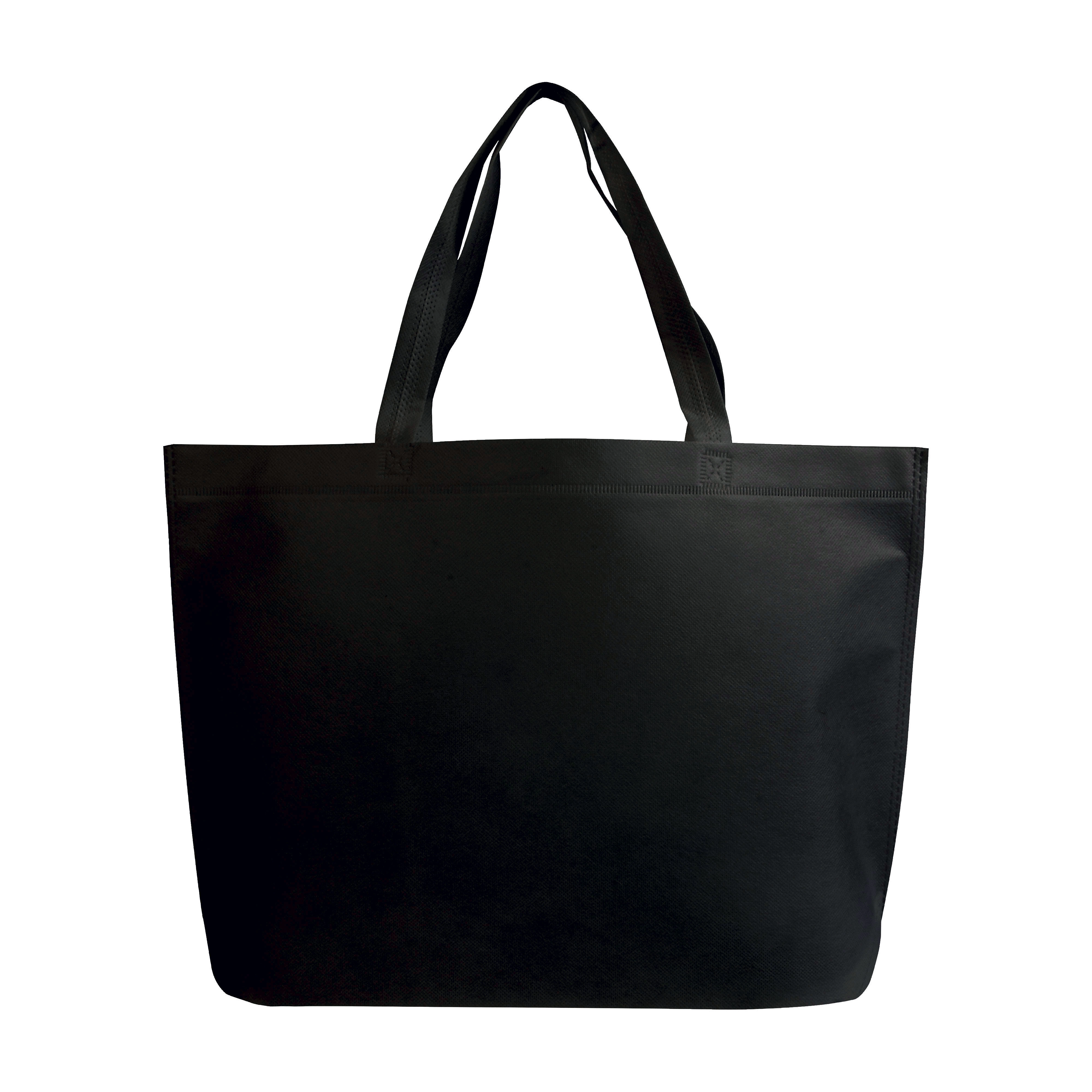 Immagine Shopper con soffietto alla base in TNT termosaldato, manici lunghi