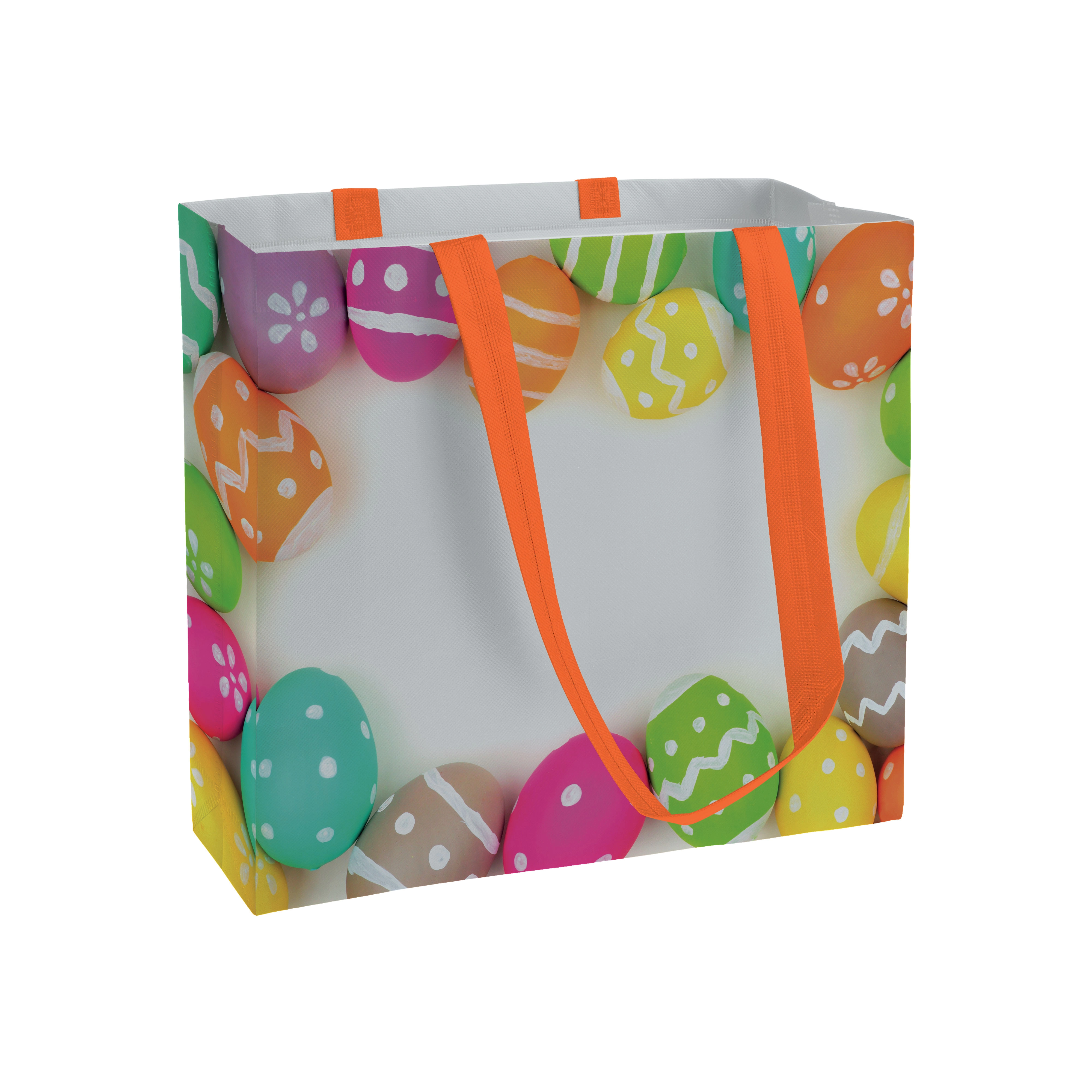 Immagine Shopper in TNT laminato con stampa a tema, manici lunghi e soffietto