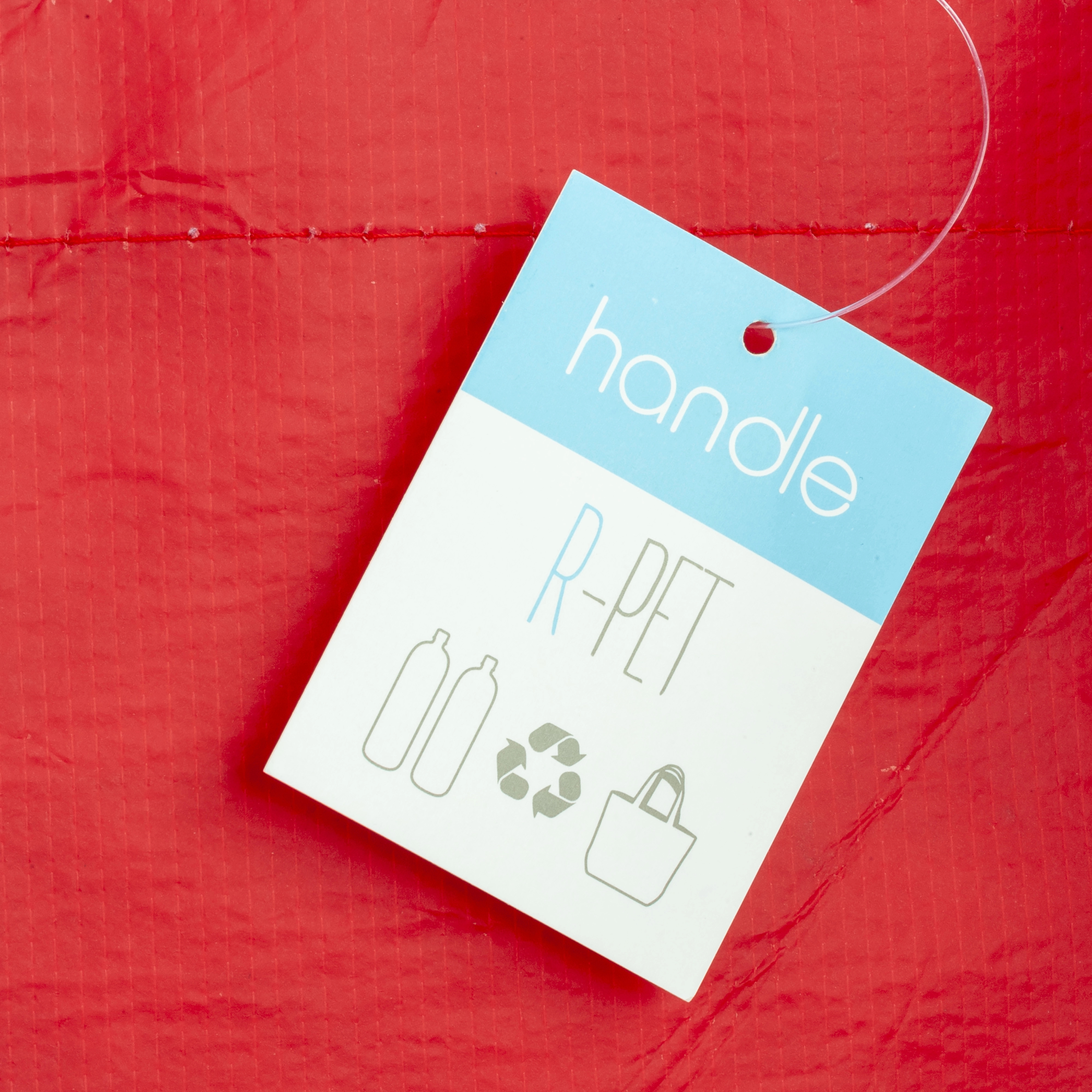 Immagine Shopper con soffietto in R-PET (plastica riciclata), manici lunghi