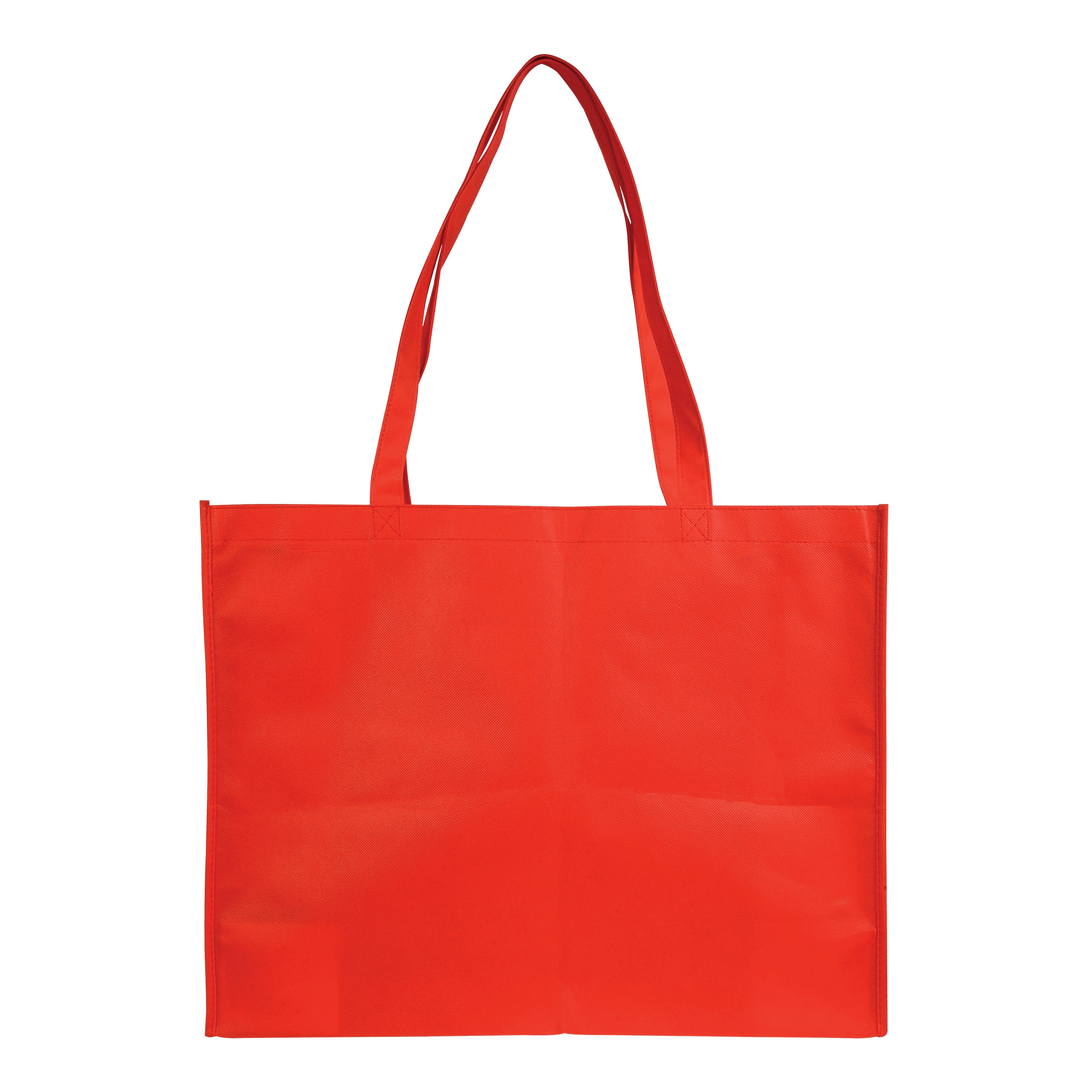 Immagine Shopper con soffietto in TNT cucito, manici lunghi