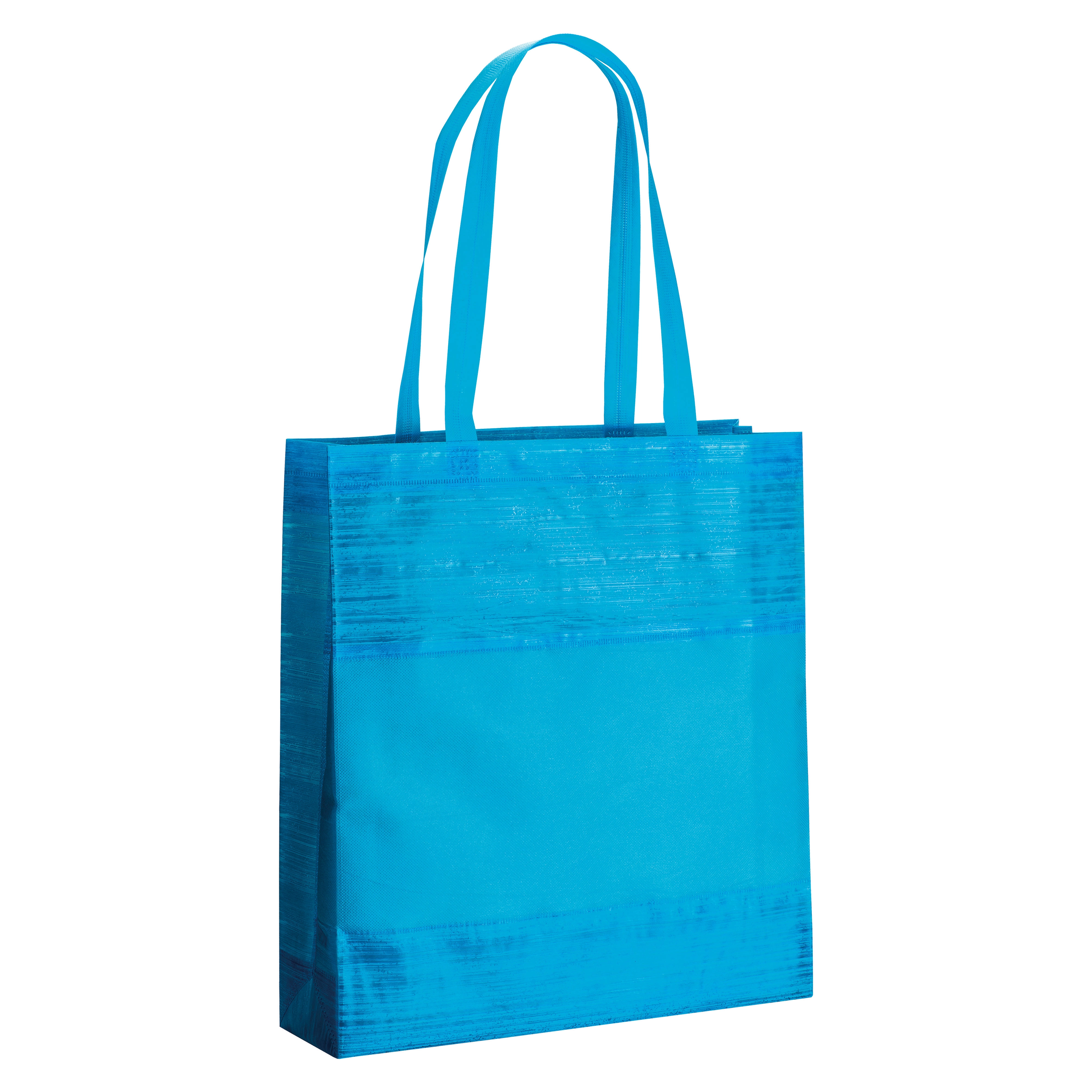 Immagine Shopper in TNT termosaldato con soffietto, manici 65 cm