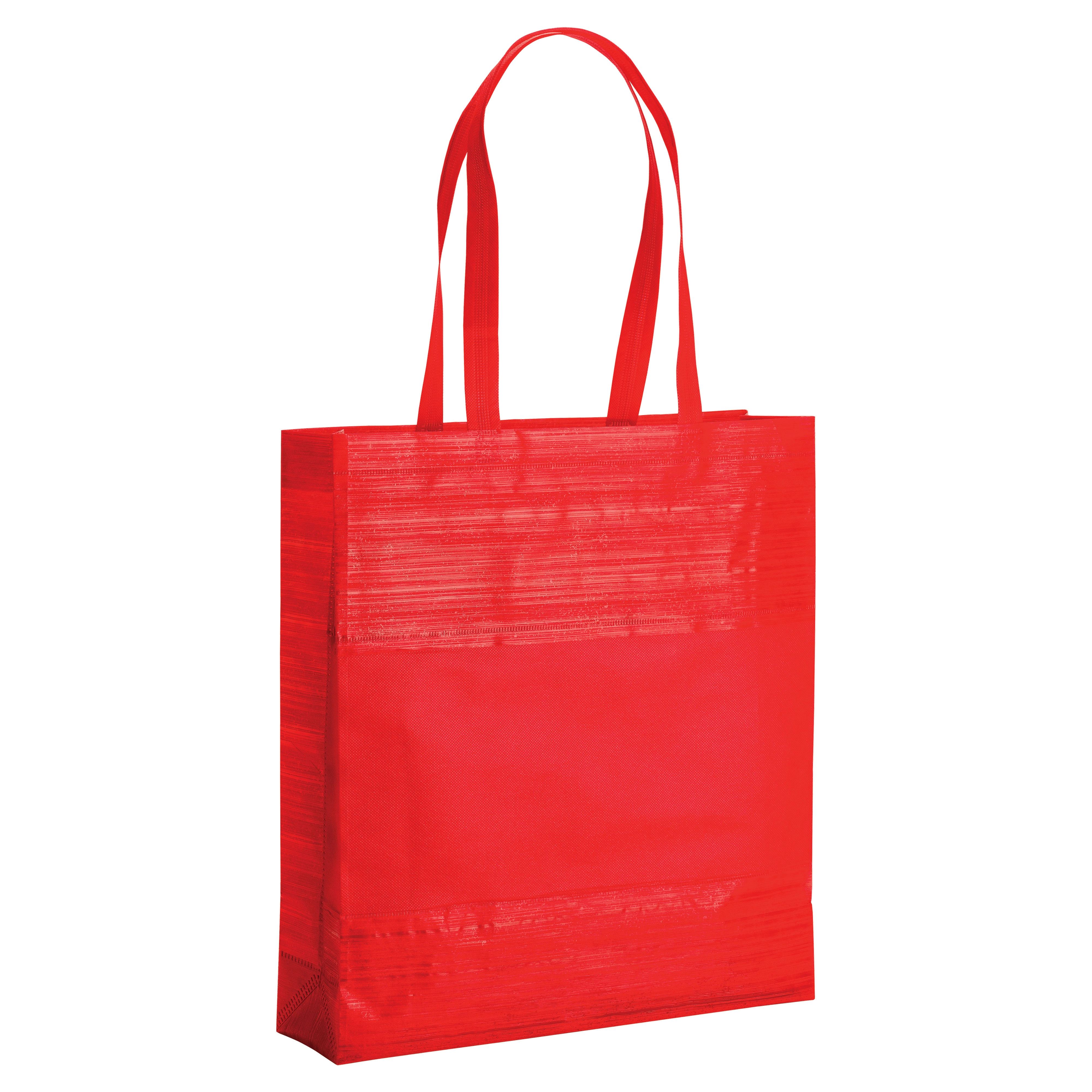 Immagine Shopper in TNT termosaldato con soffietto, manici 65 cm