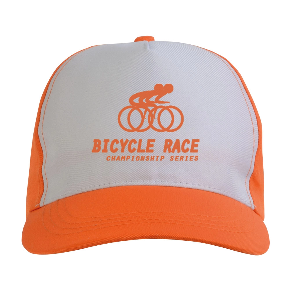 Immagine Cappellino in poliestere, 5 pannelli, regolazione a velcro