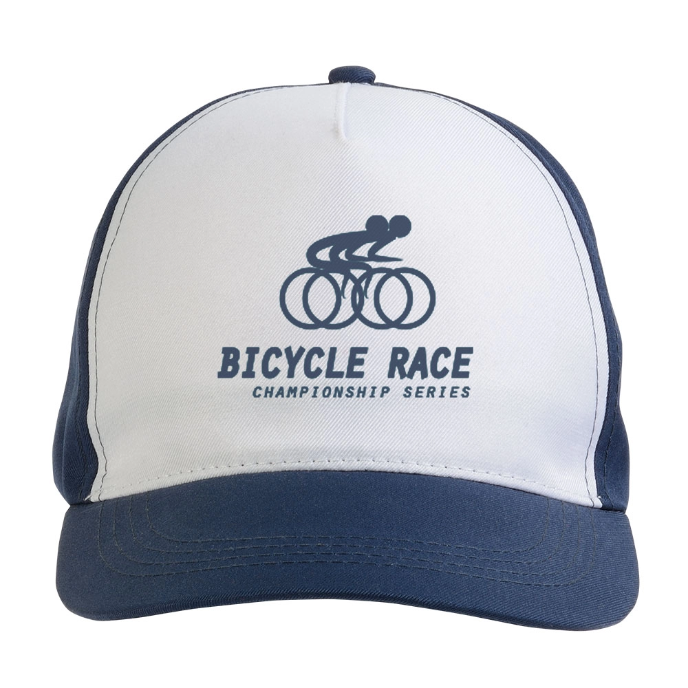 Immagine Cappellino in poliestere, 5 pannelli, regolazione a velcro