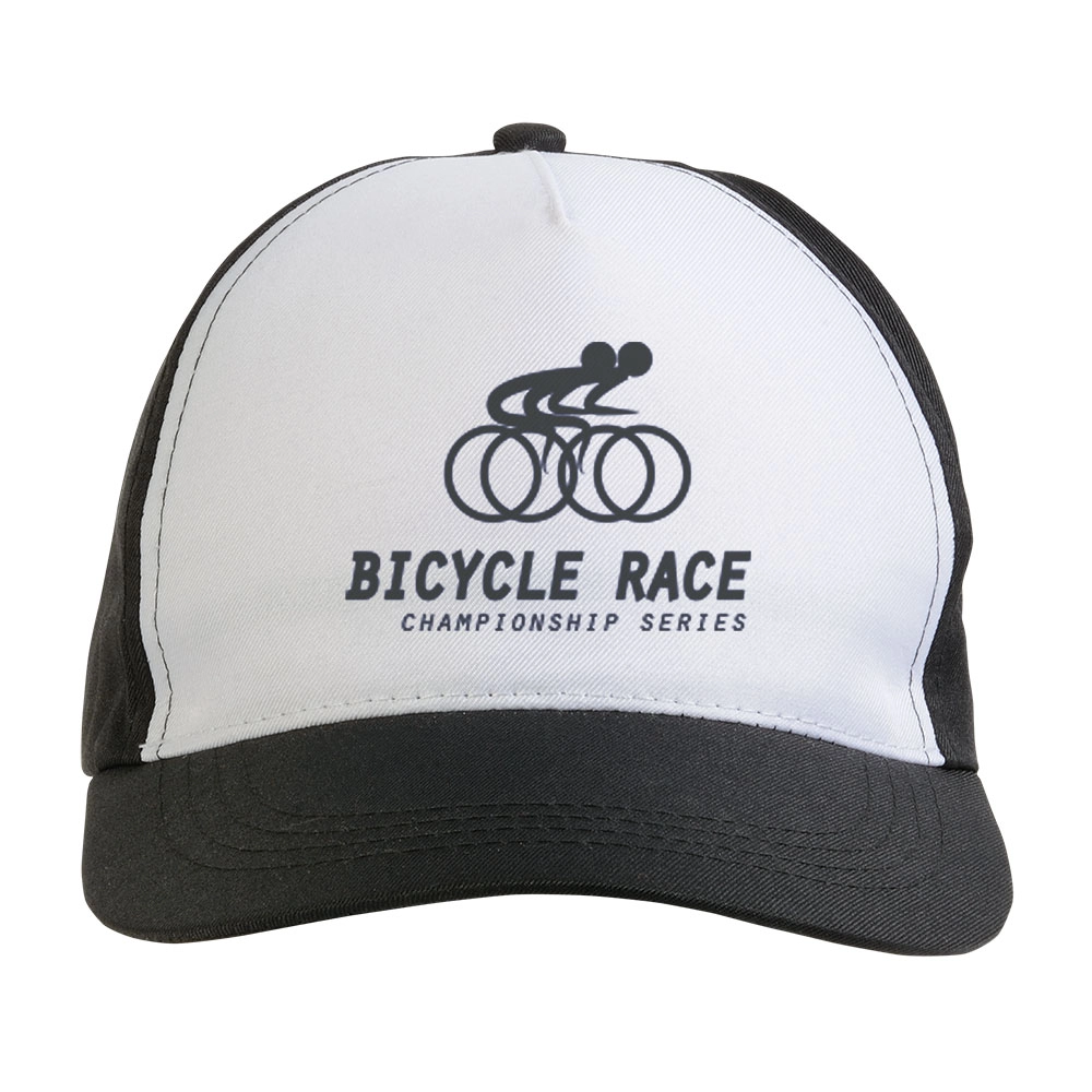 Immagine Cappellino in poliestere, 5 pannelli, regolazione a velcro