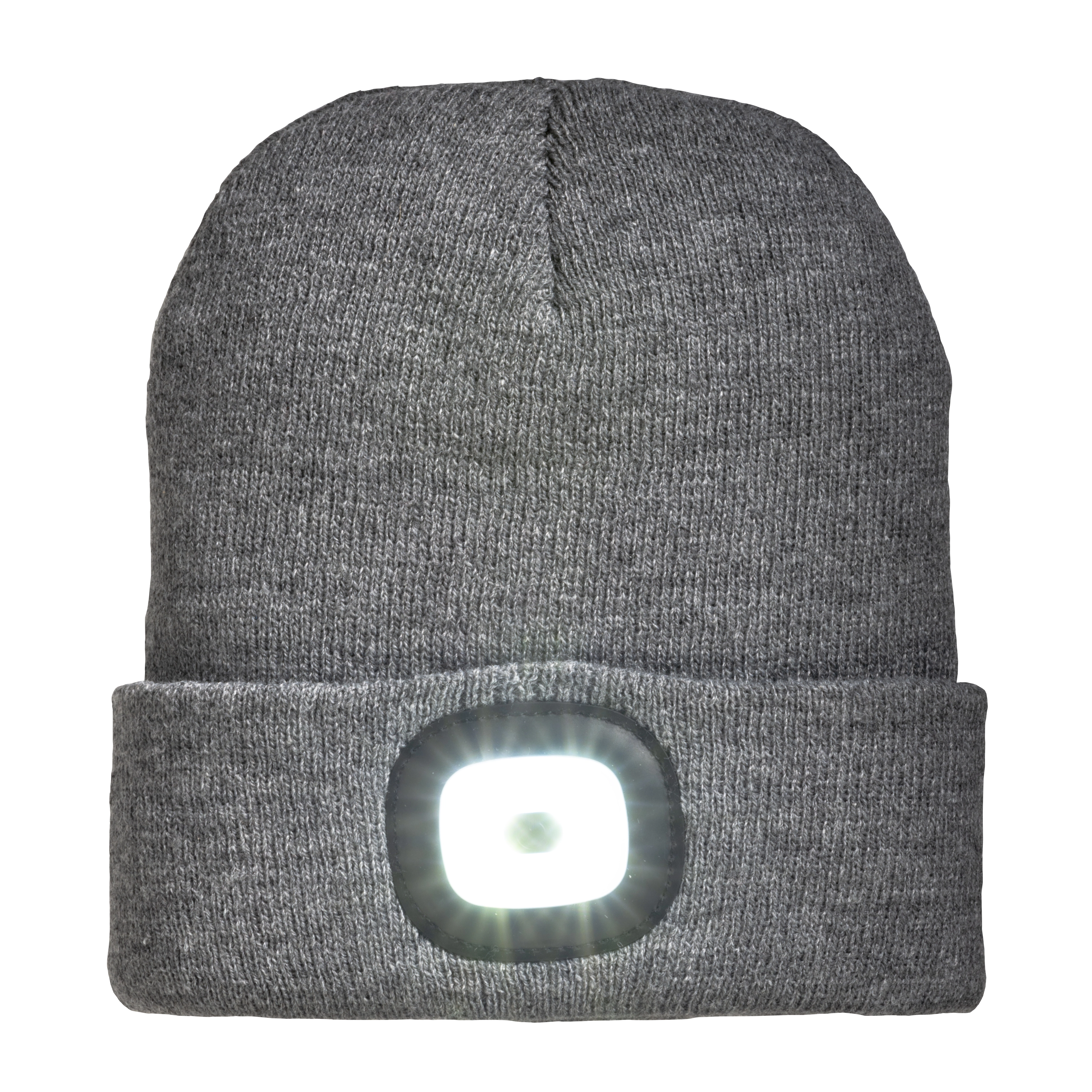Immagine Cappellino in maglia 100% acrilico pesante con luce LED removibile e ricaricabile USB