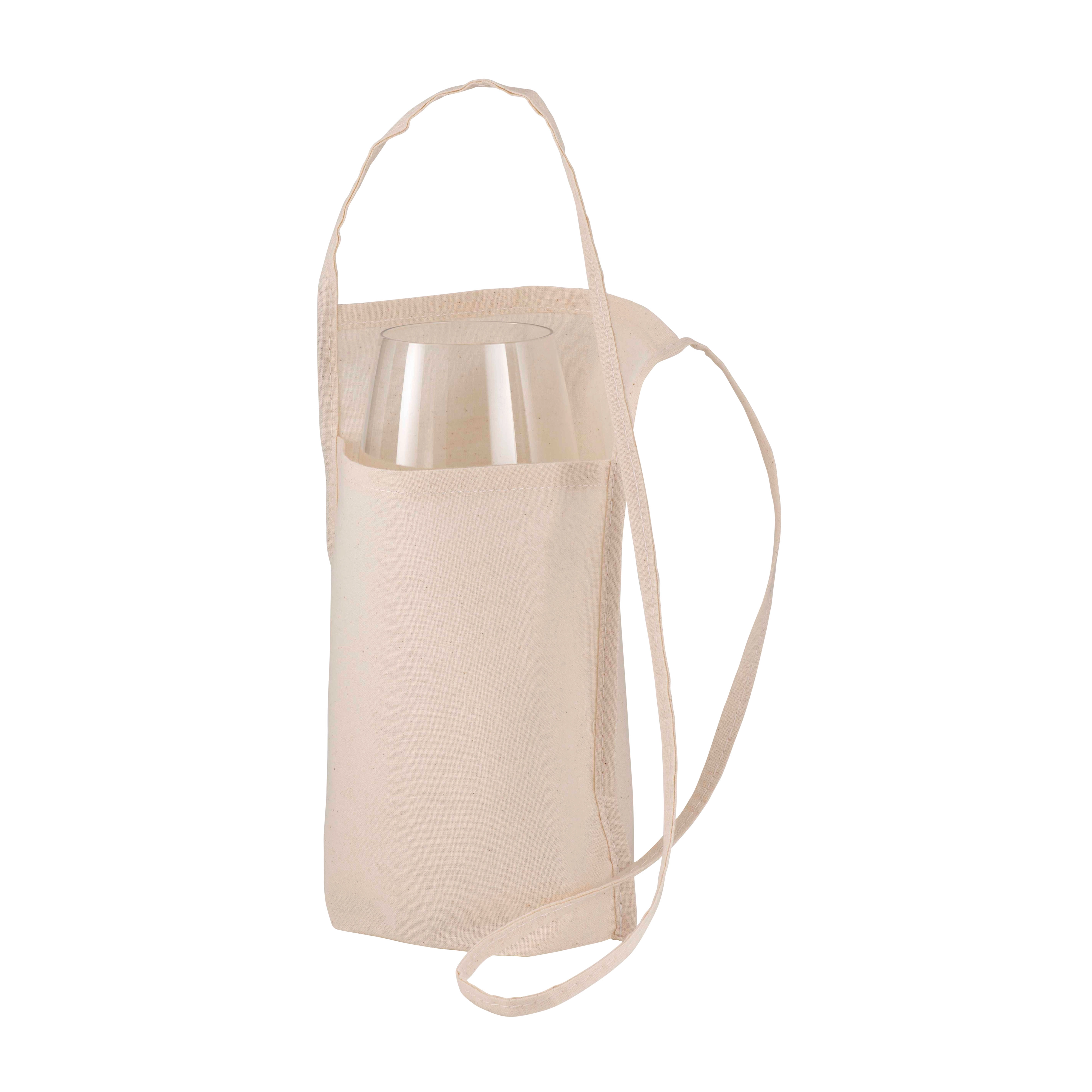 Immagine Portabicchiere da degustazione da collo in cotone con tracolla 90 cm