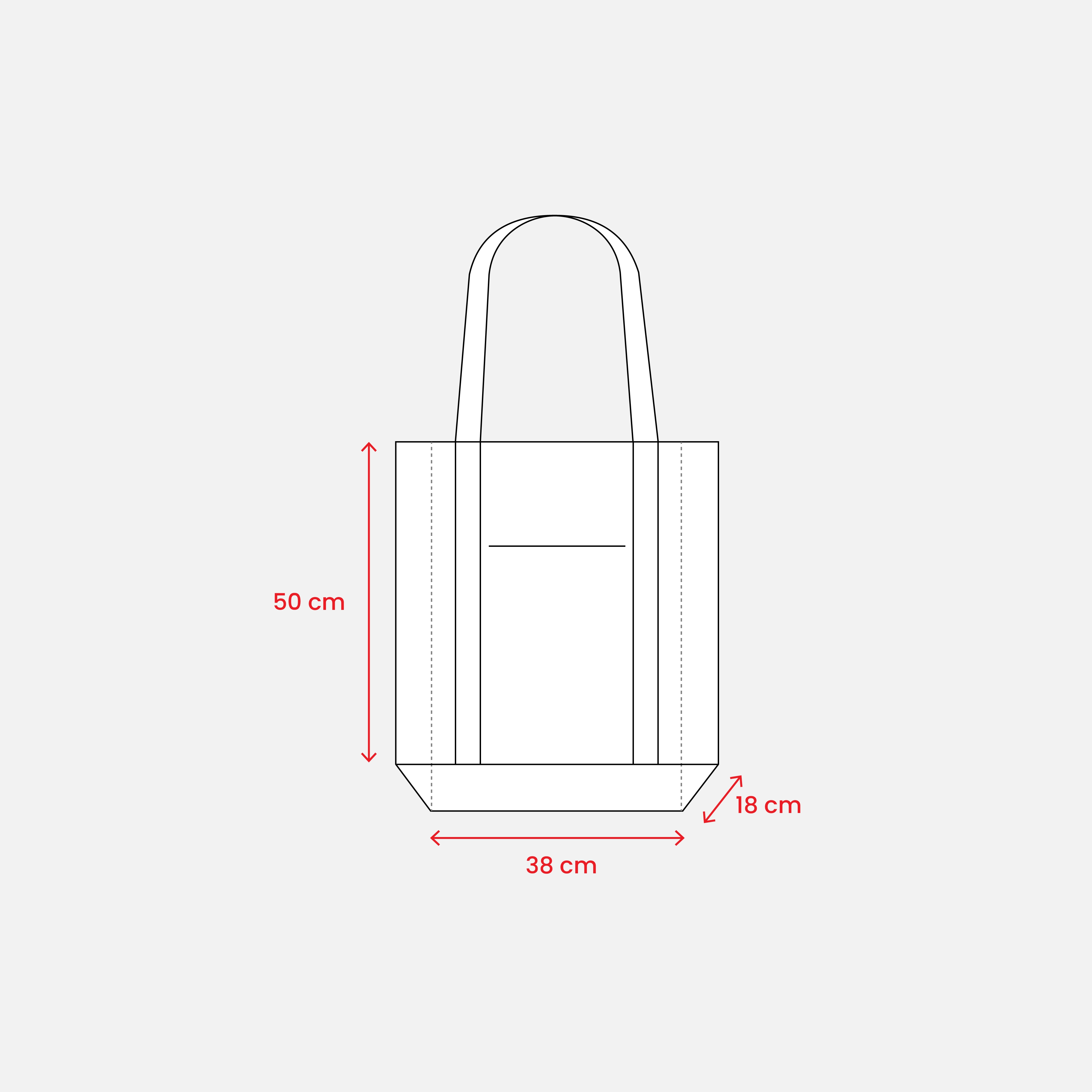 Immagine Shopper con soffietto alla base in cotone naturale