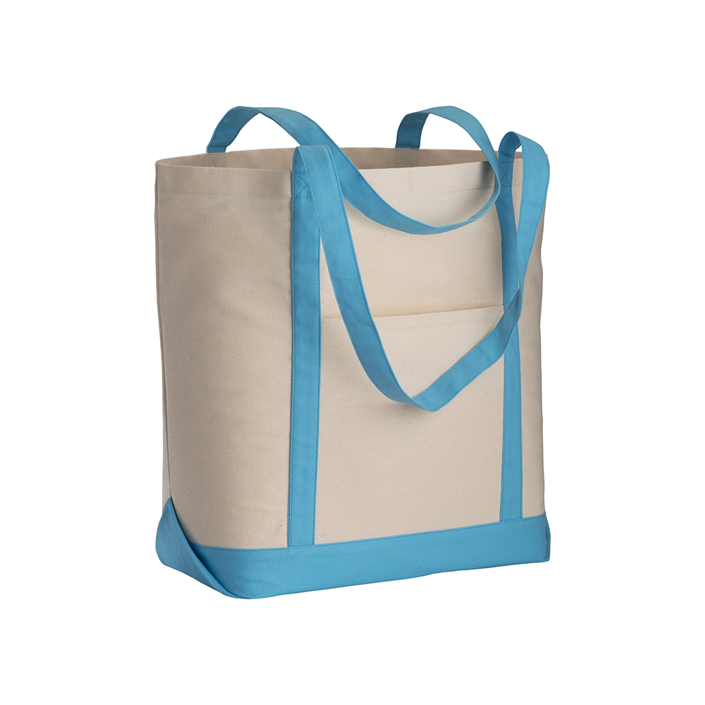 Immagine Shopper con soffietto alla base in cotone naturale