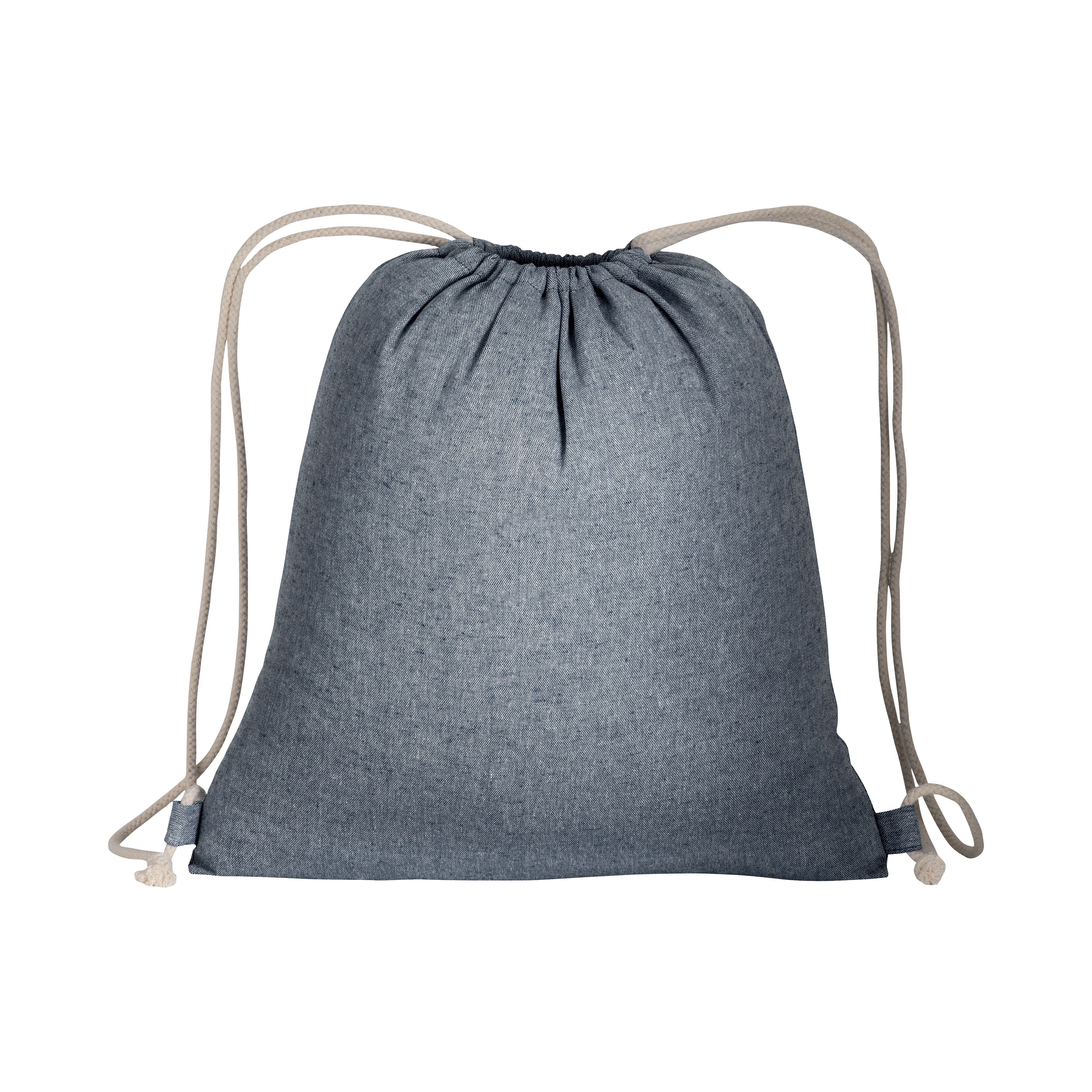 Immagine Zainetto in cotone riciclato effetto melange con chiusura a strozzo CORDINI AD ASOLA