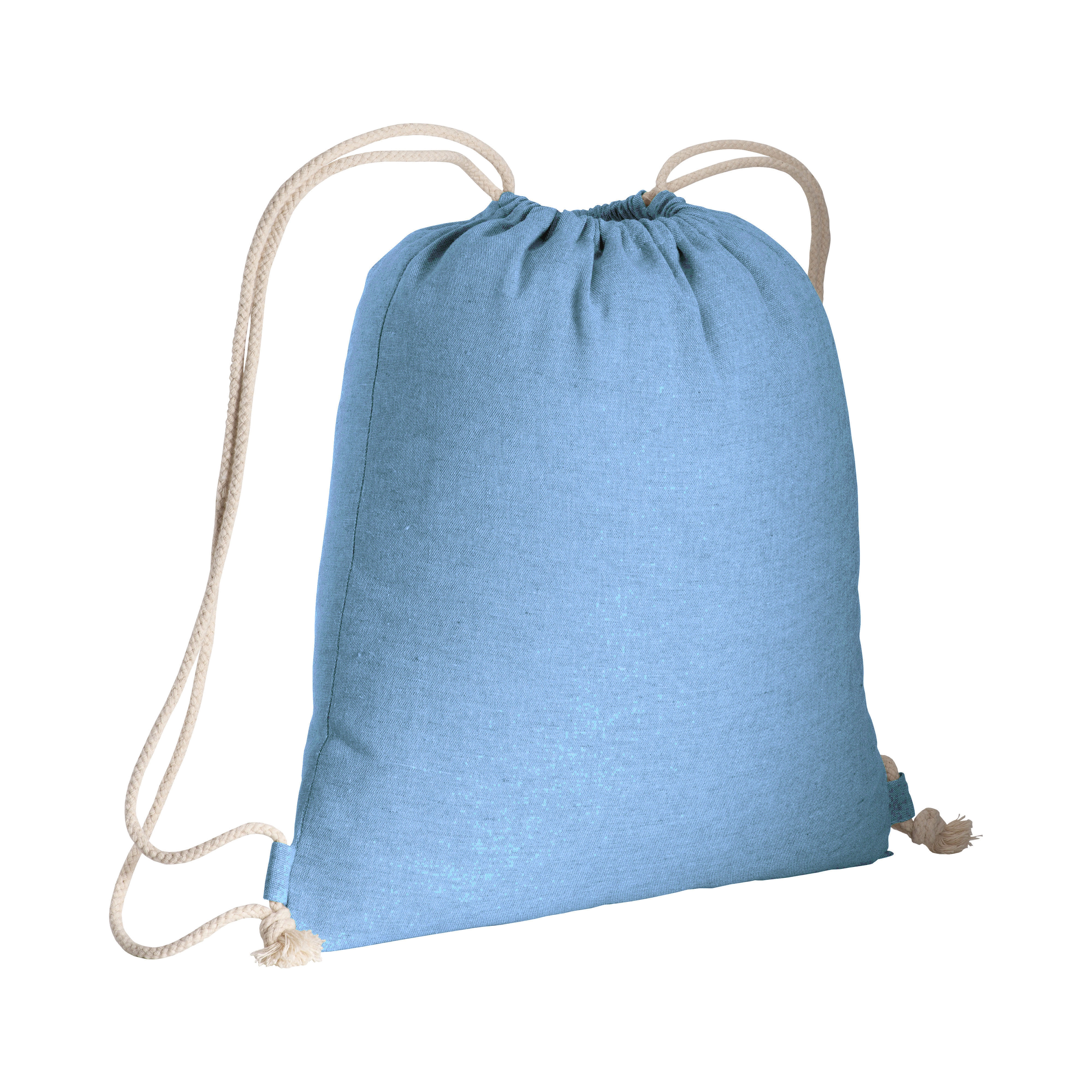 Immagine Zainetto in cotone riciclato effetto melange con chiusura a strozzo CORDINI AD ASOLA