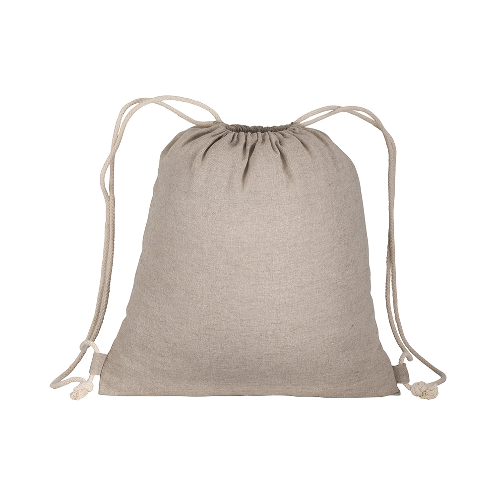 Immagine Zainetto in cotone riciclato effetto melange con chiusura a strozzo CORDINI AD ASOLA