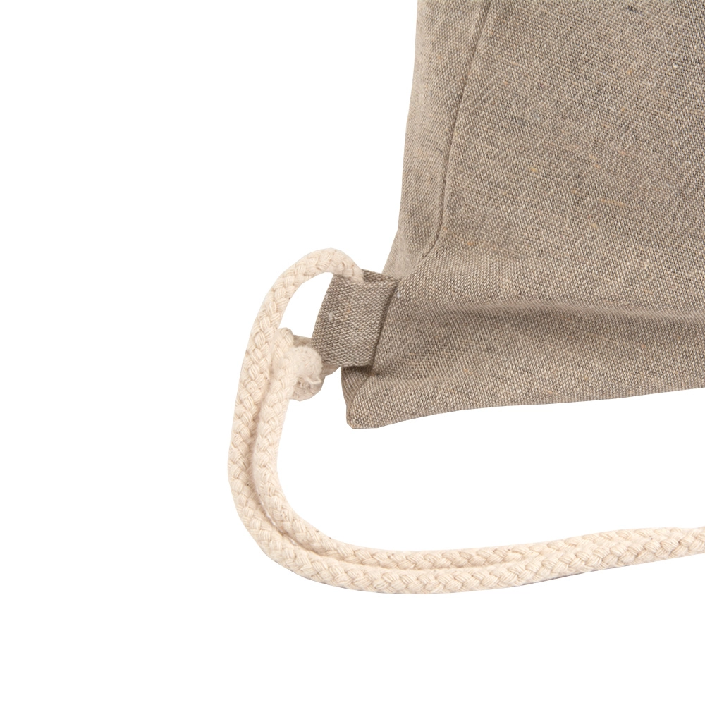 Immagine Zainetto in cotone riciclato effetto melange con chiusura a strozzo CORDINI AD ASOLA