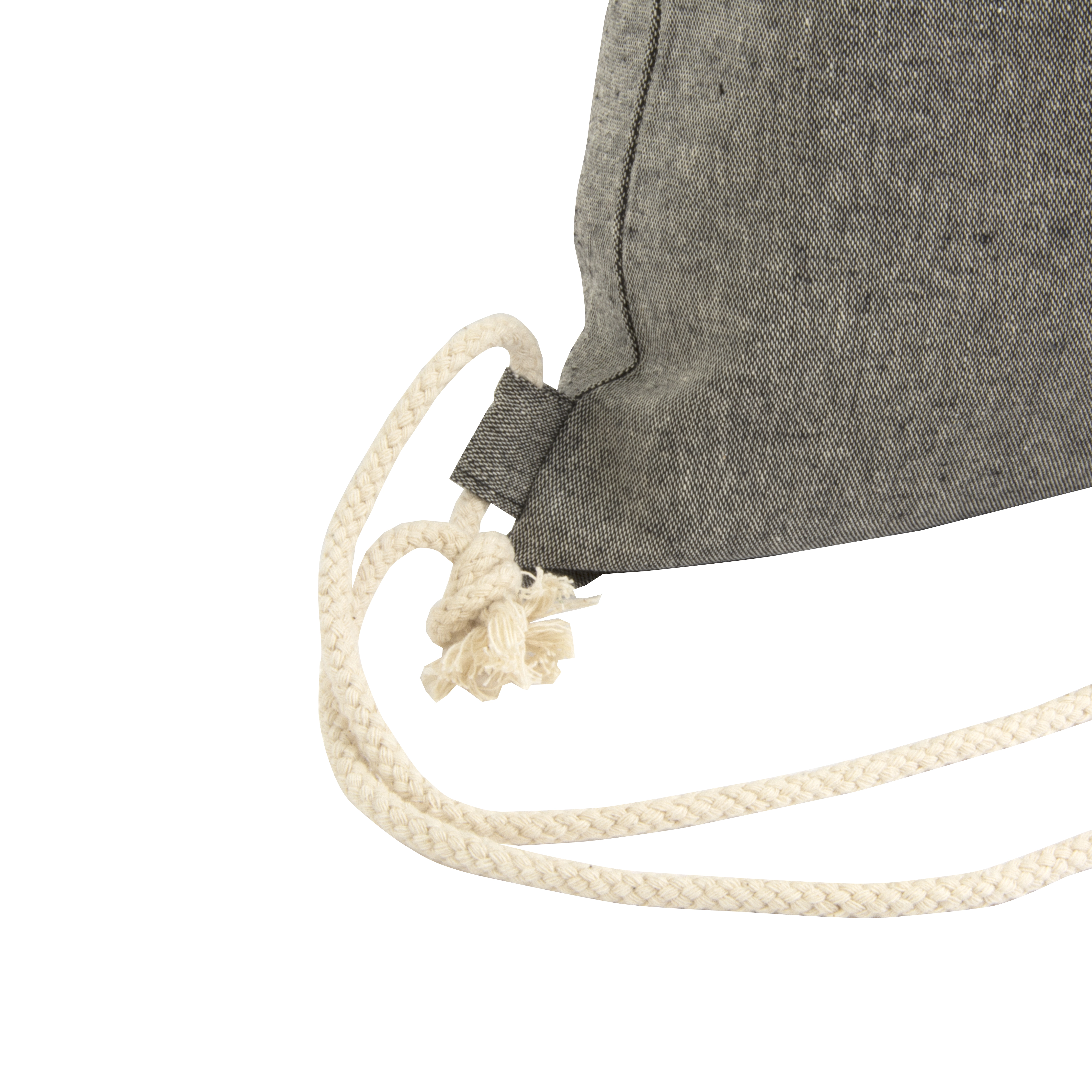 Immagine Zainetto in cotone riciclato effetto melange con chiusura a strozzo CORDINI AD ASOLA