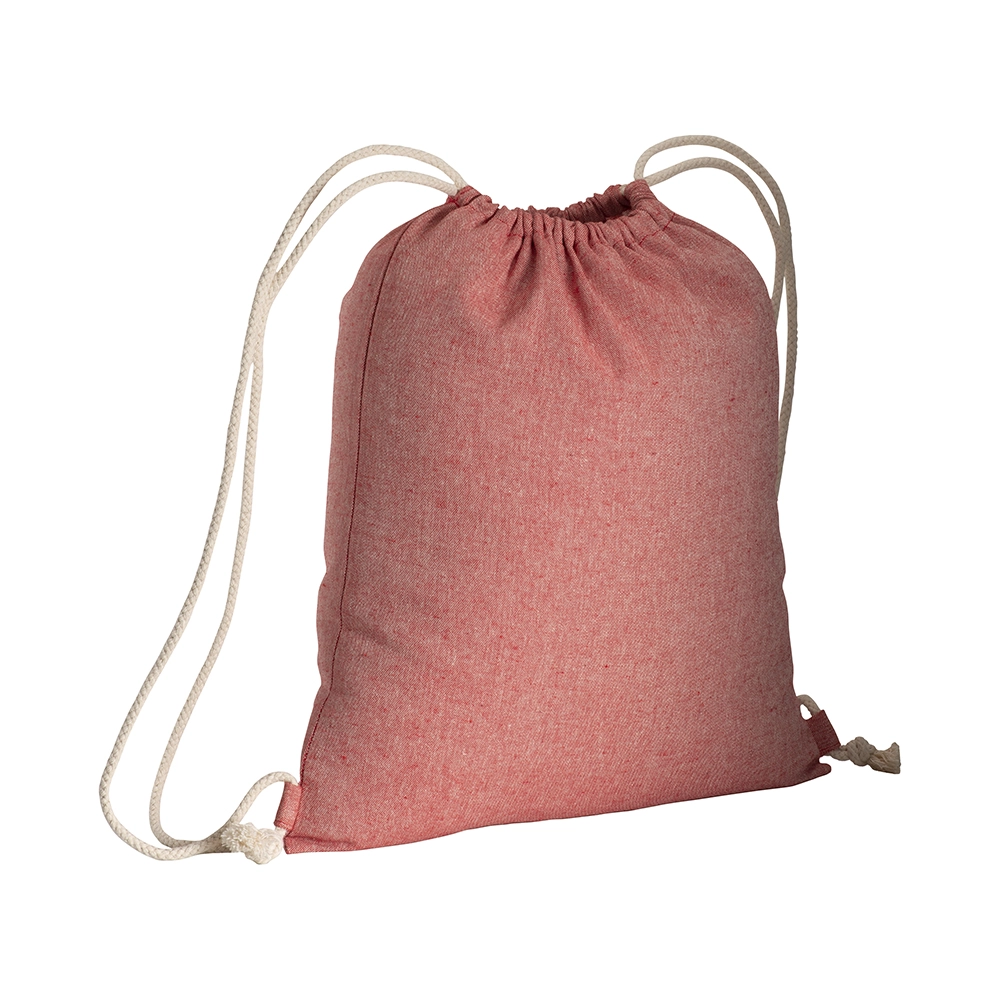 Immagine Zainetto in cotone riciclato effetto melange con chiusura a strozzo CORDINI AD ASOLA