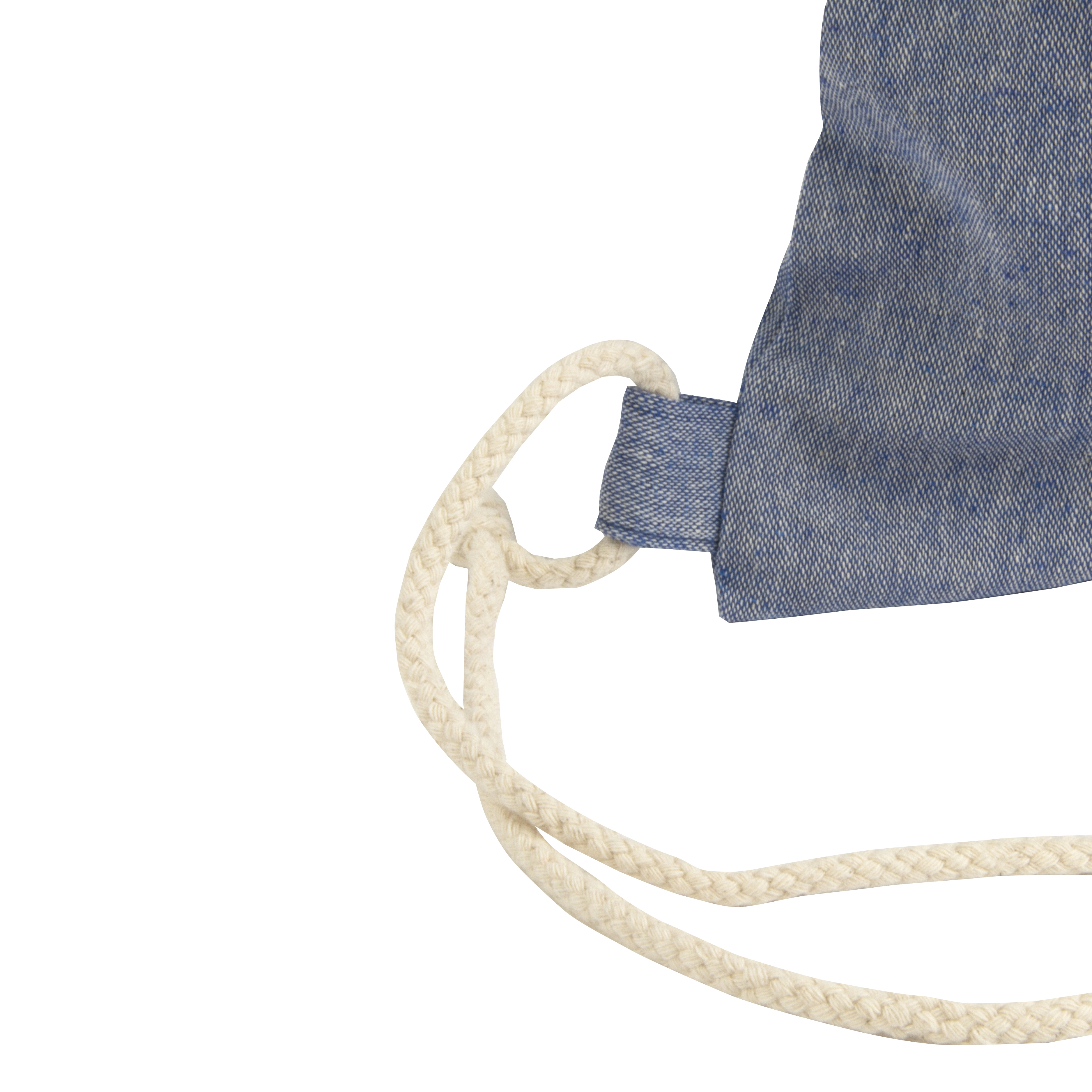 Immagine Zainetto in cotone riciclato effetto melange con chiusura a strozzo CORDINI AD ASOLA