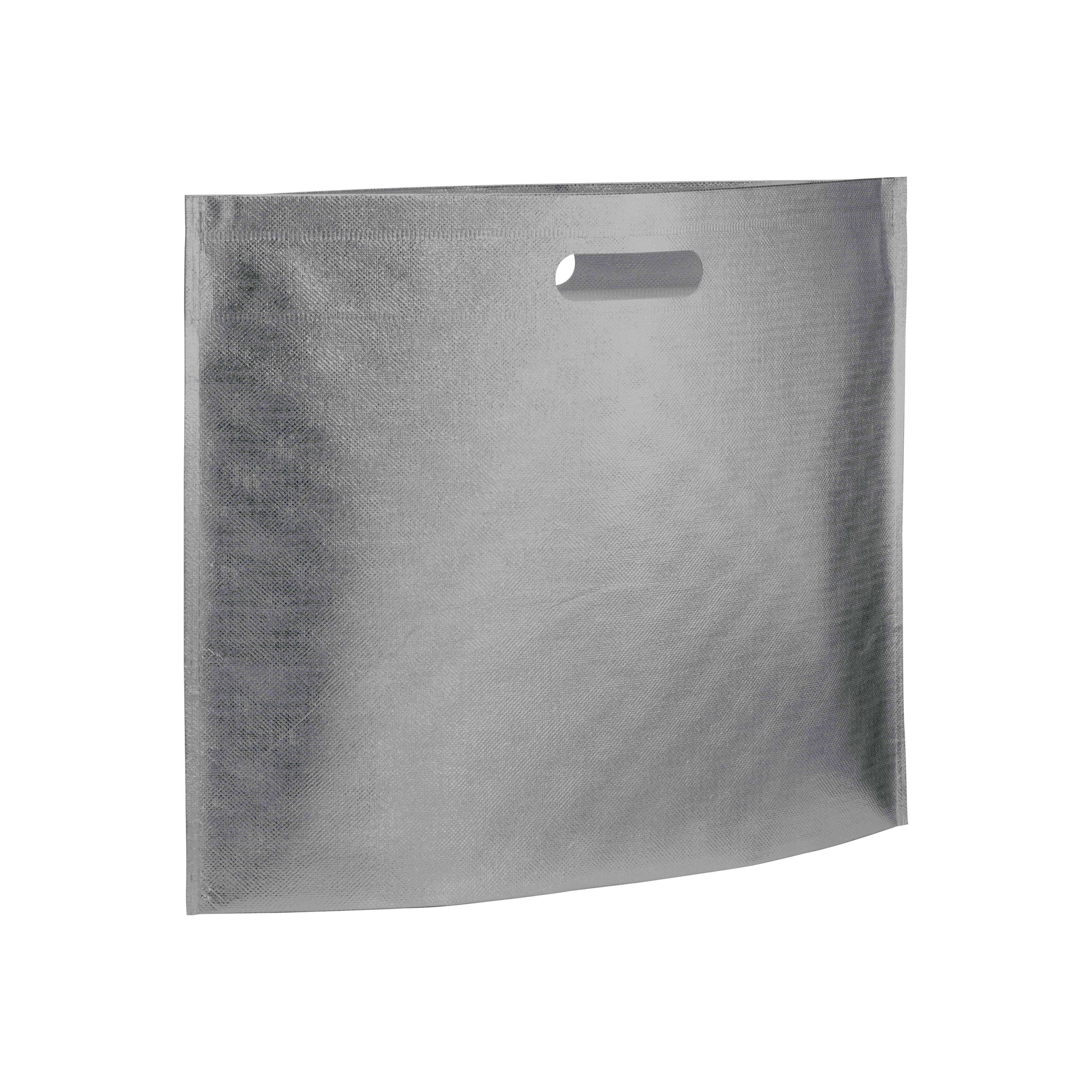 Immagine Shopper in TNT laminato metallizzata, manici corti