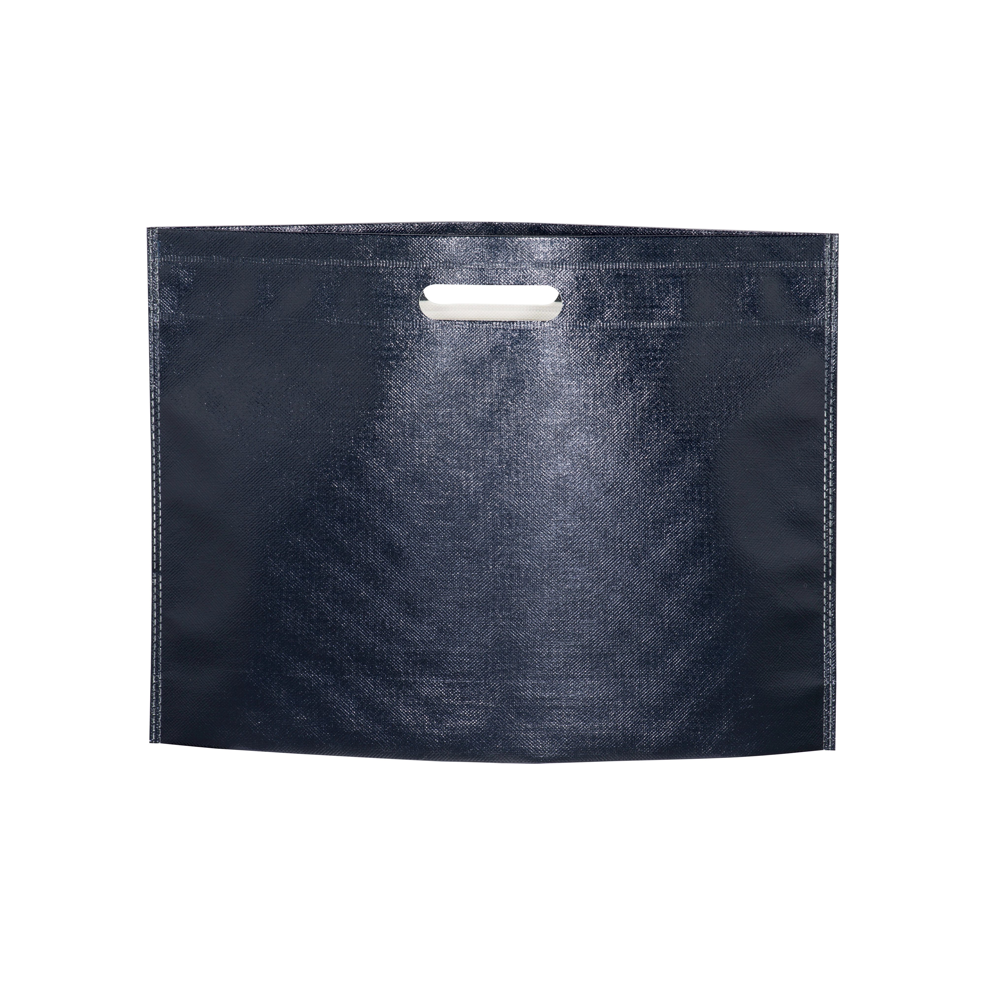 Immagine Shopper in TNT laminato metallizzata, manici corti