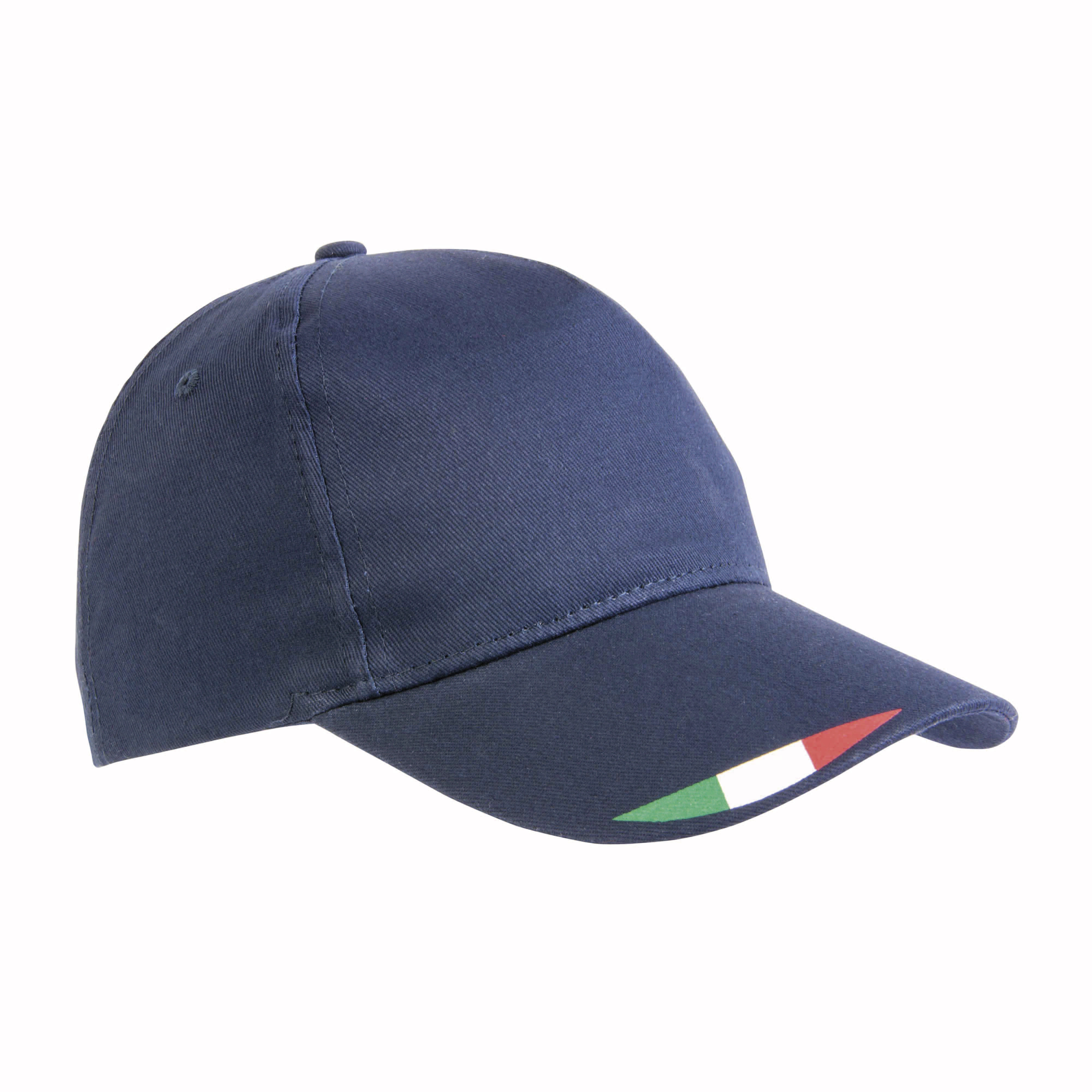 Immagine Cappellino in poliestere 5 pannelli con stampa tricolore