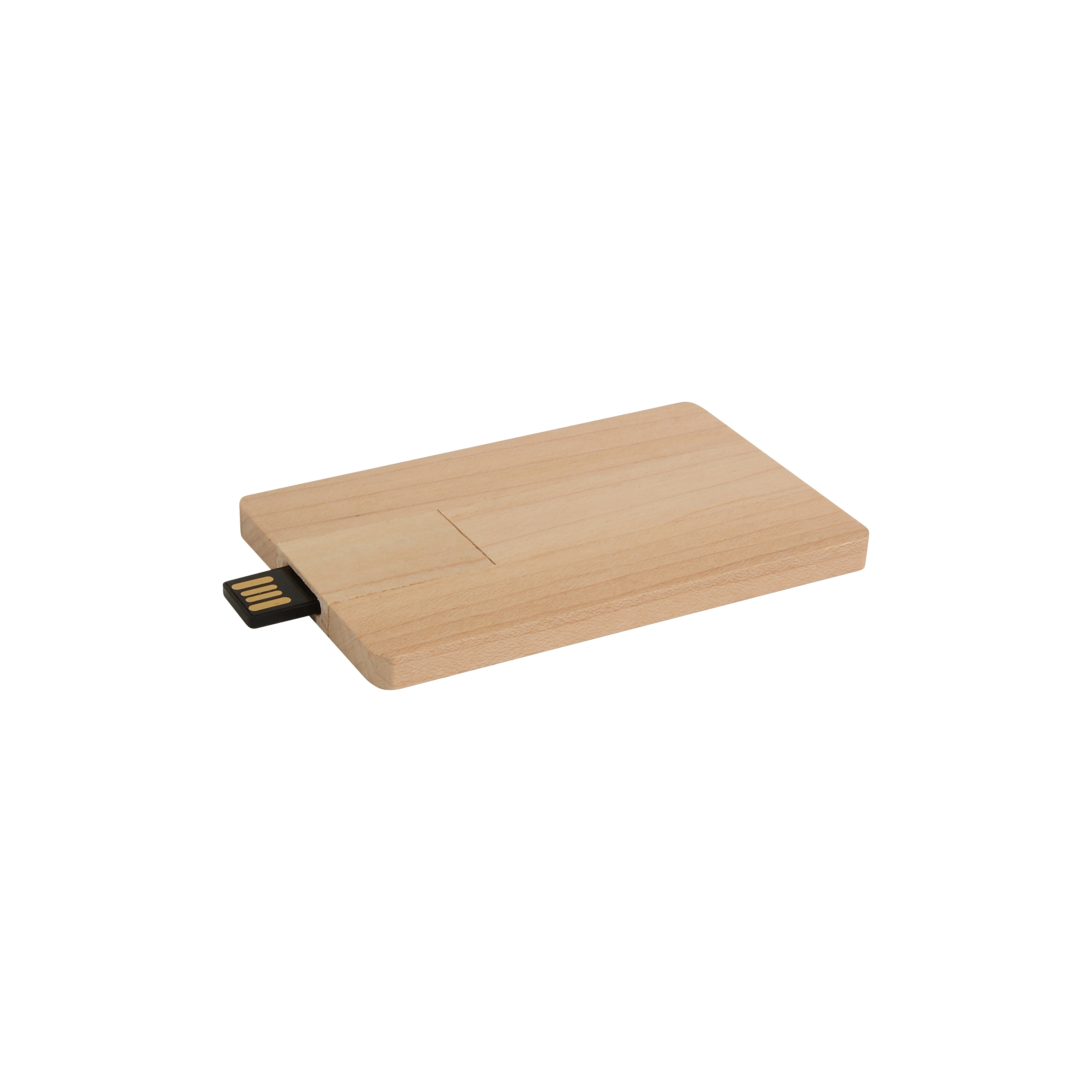 Immagine Chiavetta USB 4GB a forma di tessera in legno.