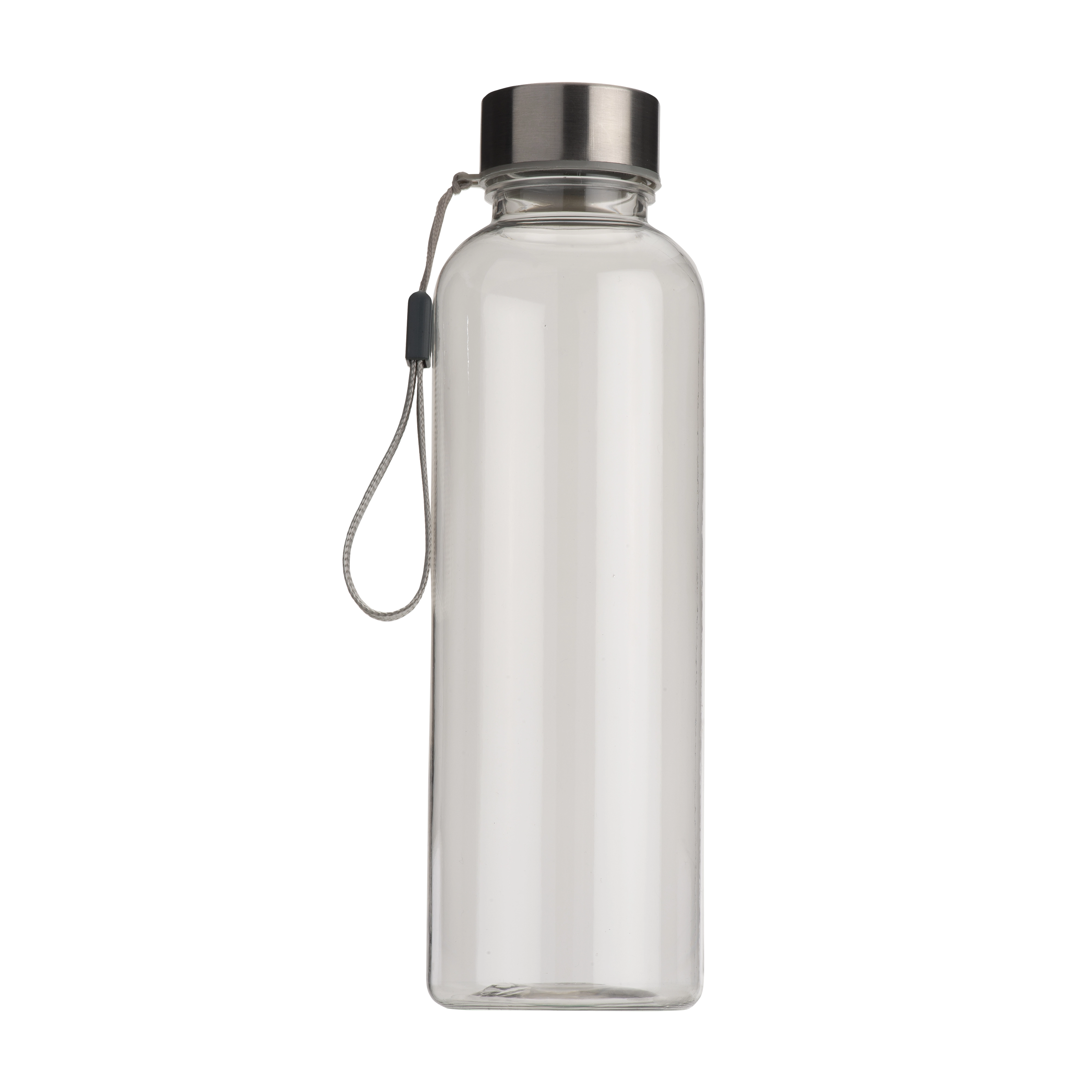 Immagine Borraccia in tritan trasparente con tappo in metallo (500ml). BPA free