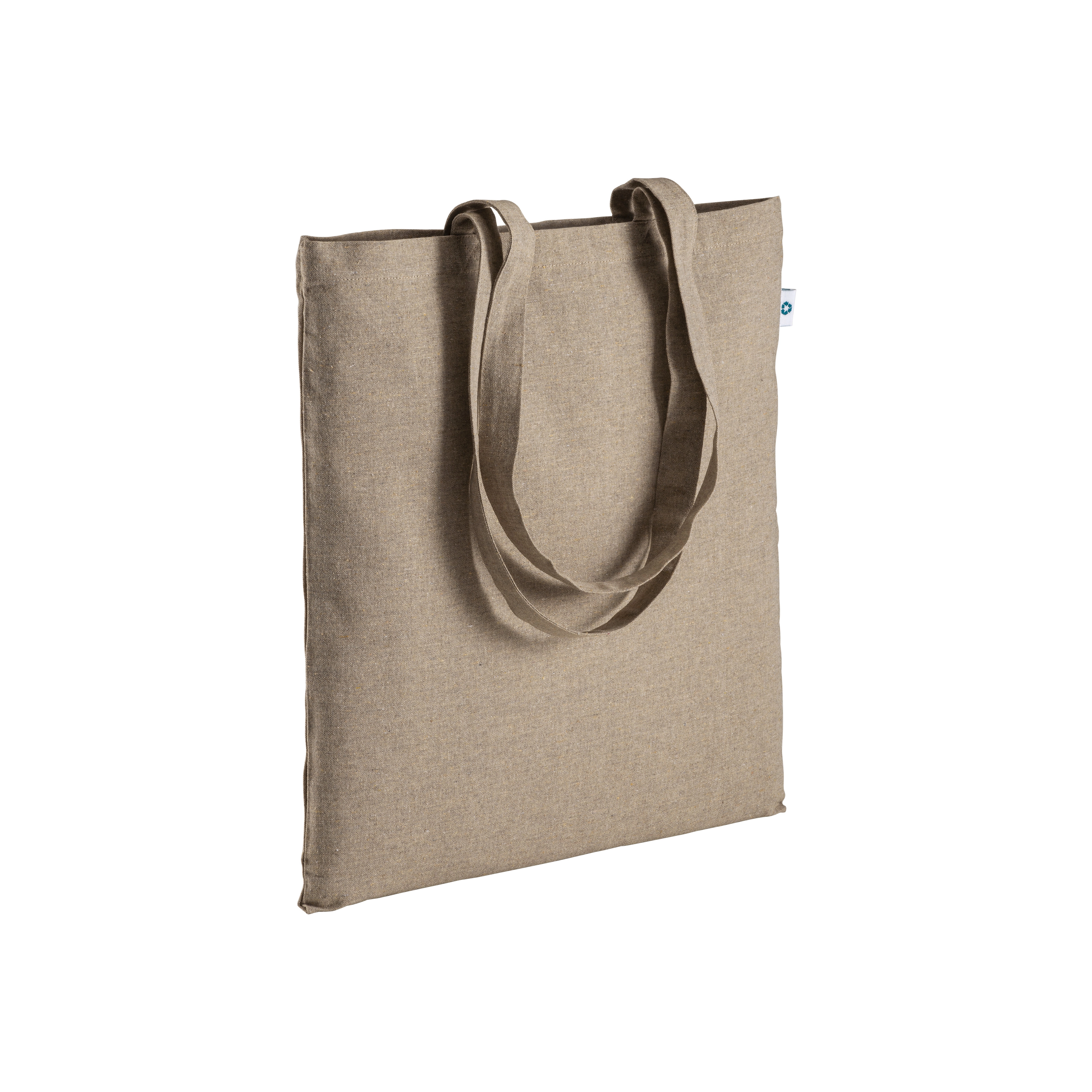 Immagine Shopper in cotone riciclato 190 g/m2, manici lunghi
