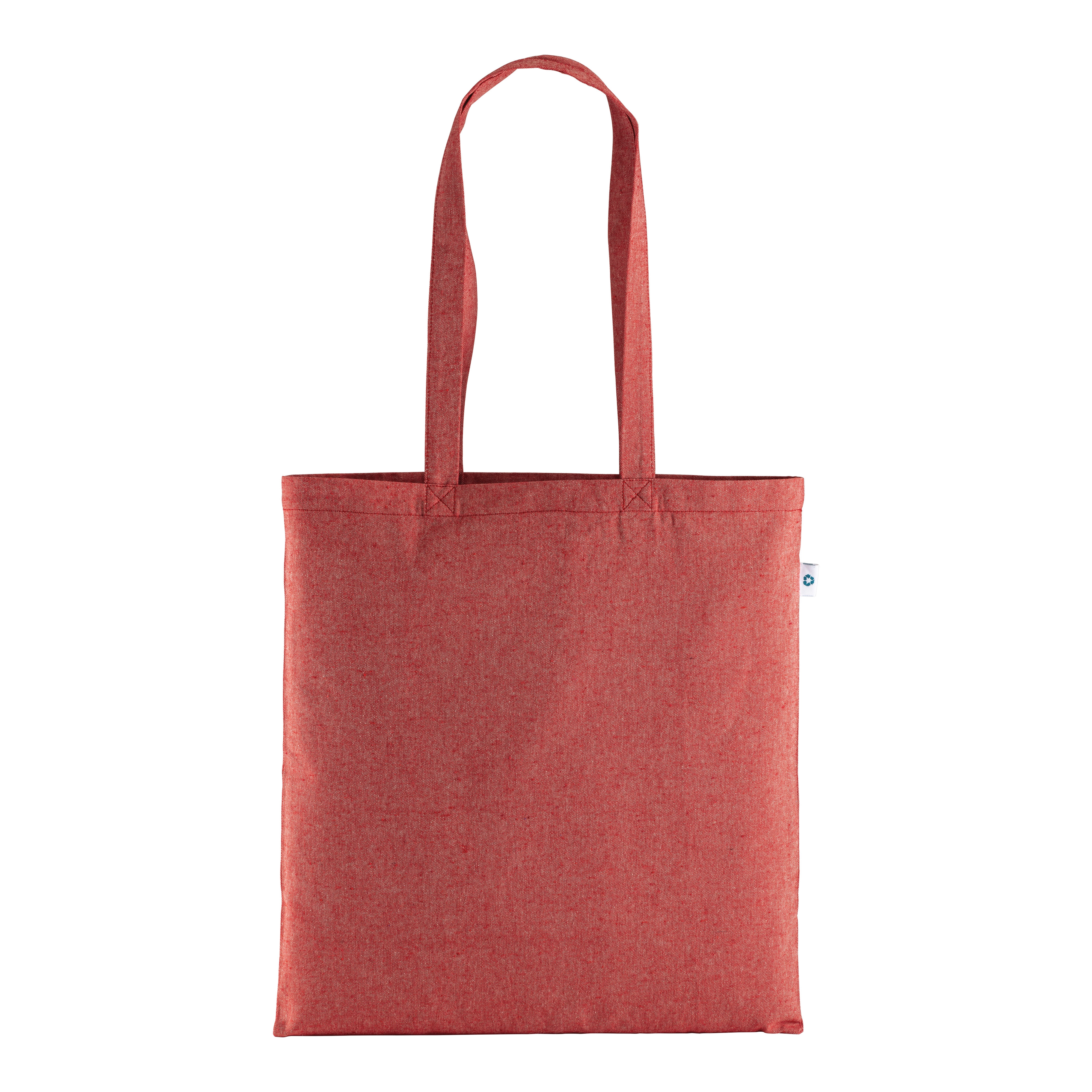 Immagine Shopper in cotone riciclato 190 g/m2, manici lunghi