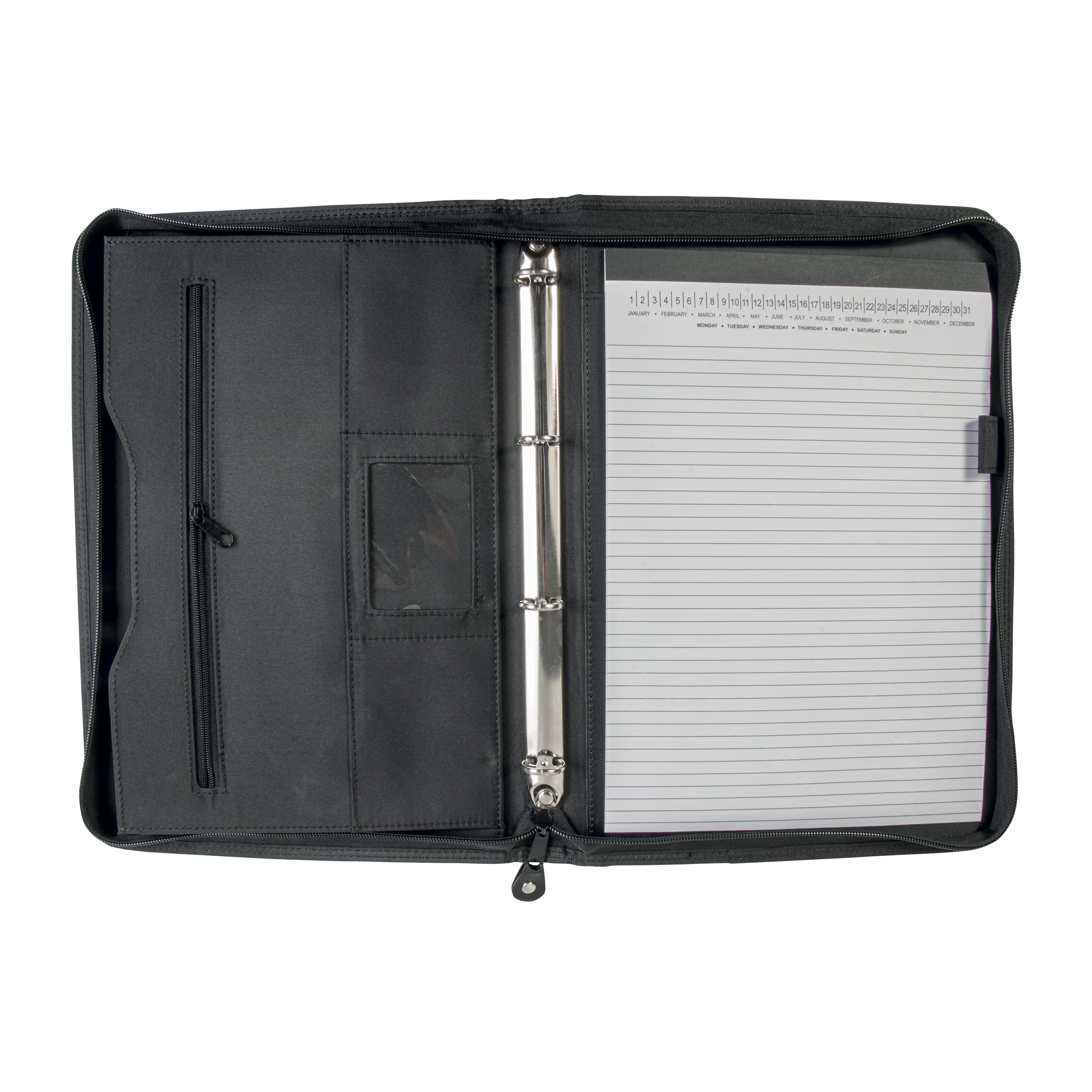 Immagine Cartella porta documenti in microfibra e similpelle . Raccoglitore ad anelli